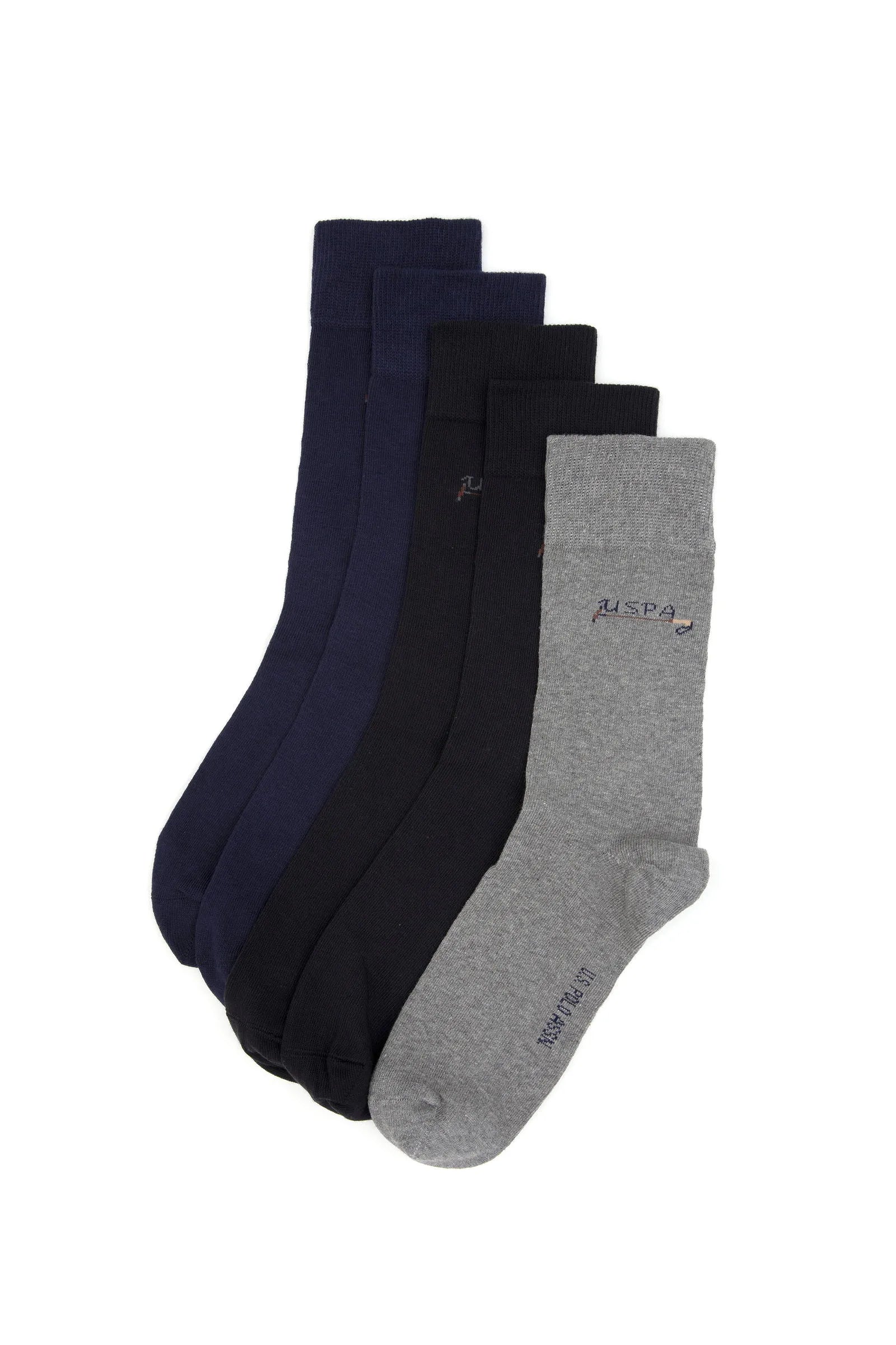 U.S. Polo Assn._Grey Melange_Grey Melange Socks_A081SZ013P01 GALI-SK25_VR086_01