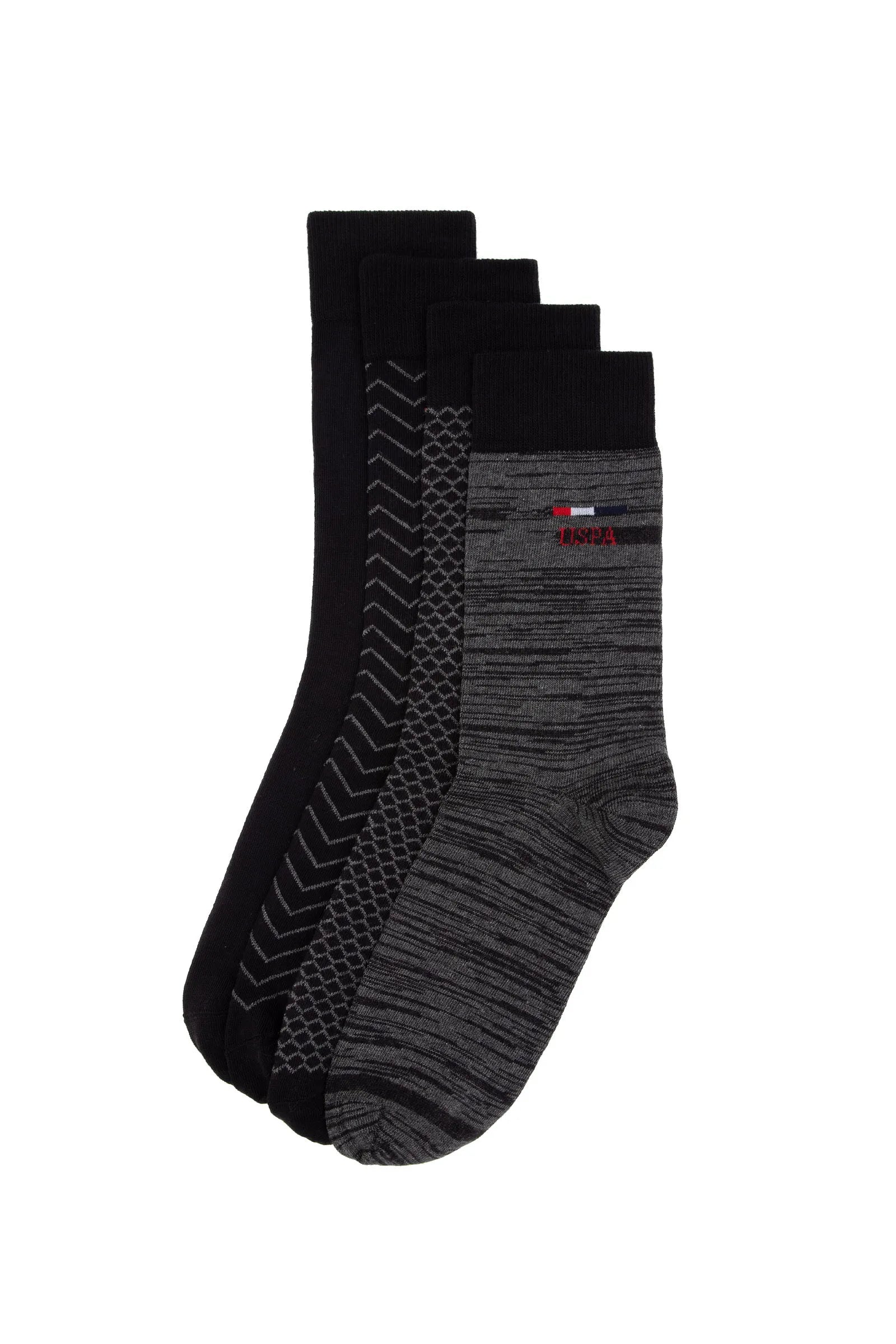 U.S. Polo Assn._Black_Black Socks With Logo_A081SZ013P01 MARVEL-SK25_VR046_01