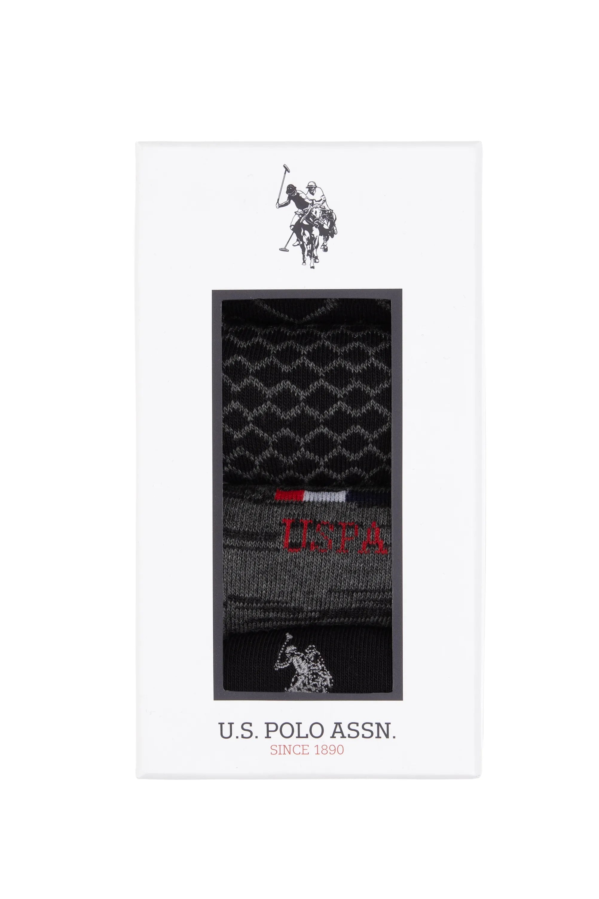U.S. Polo Assn._Black_Black Socks With Logo_A081SZ013P01 MARVEL-SK25_VR046_04