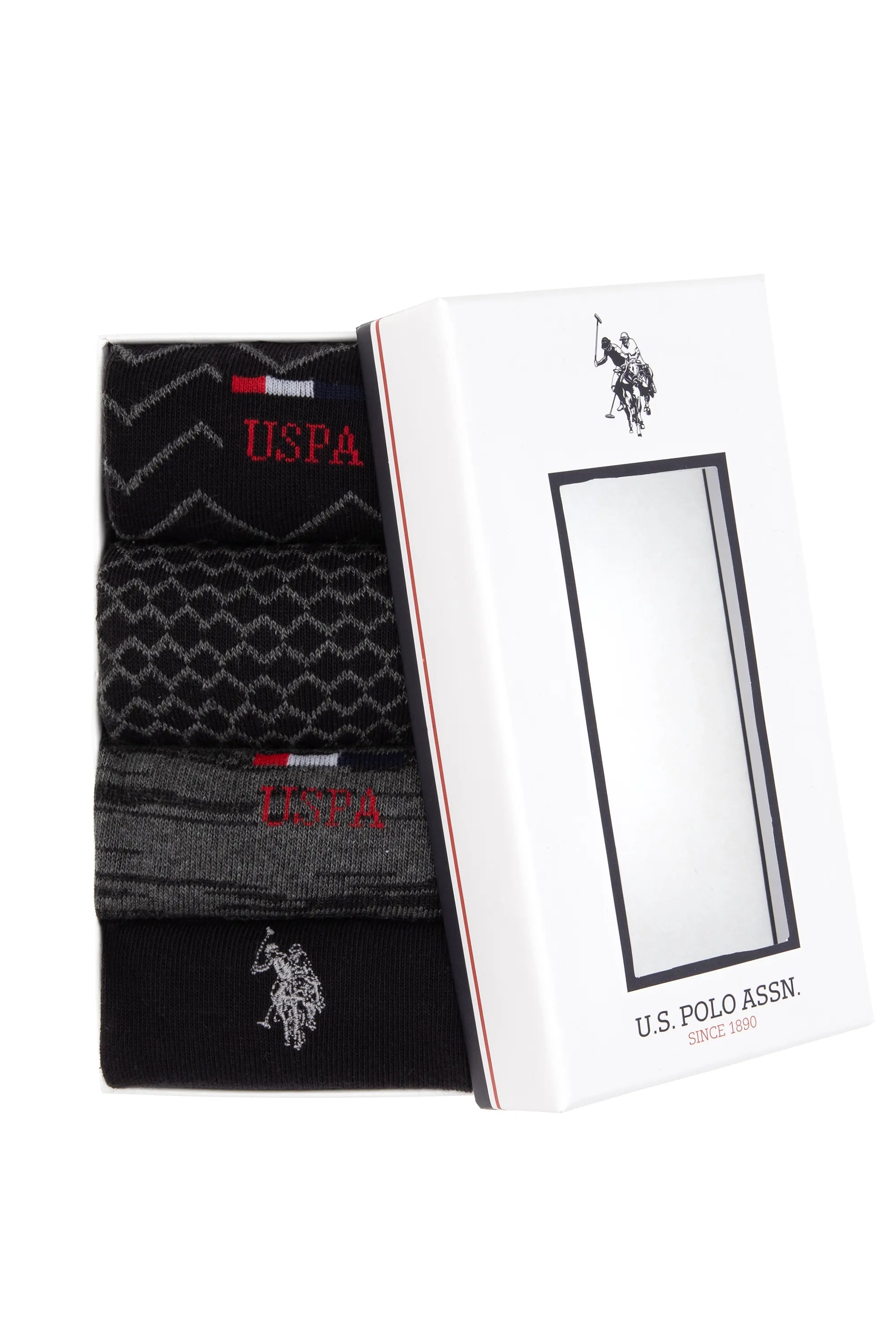 U.S. Polo Assn._Black_Black Socks With Logo_A081SZ013P01 MARVEL-SK25_VR046_05