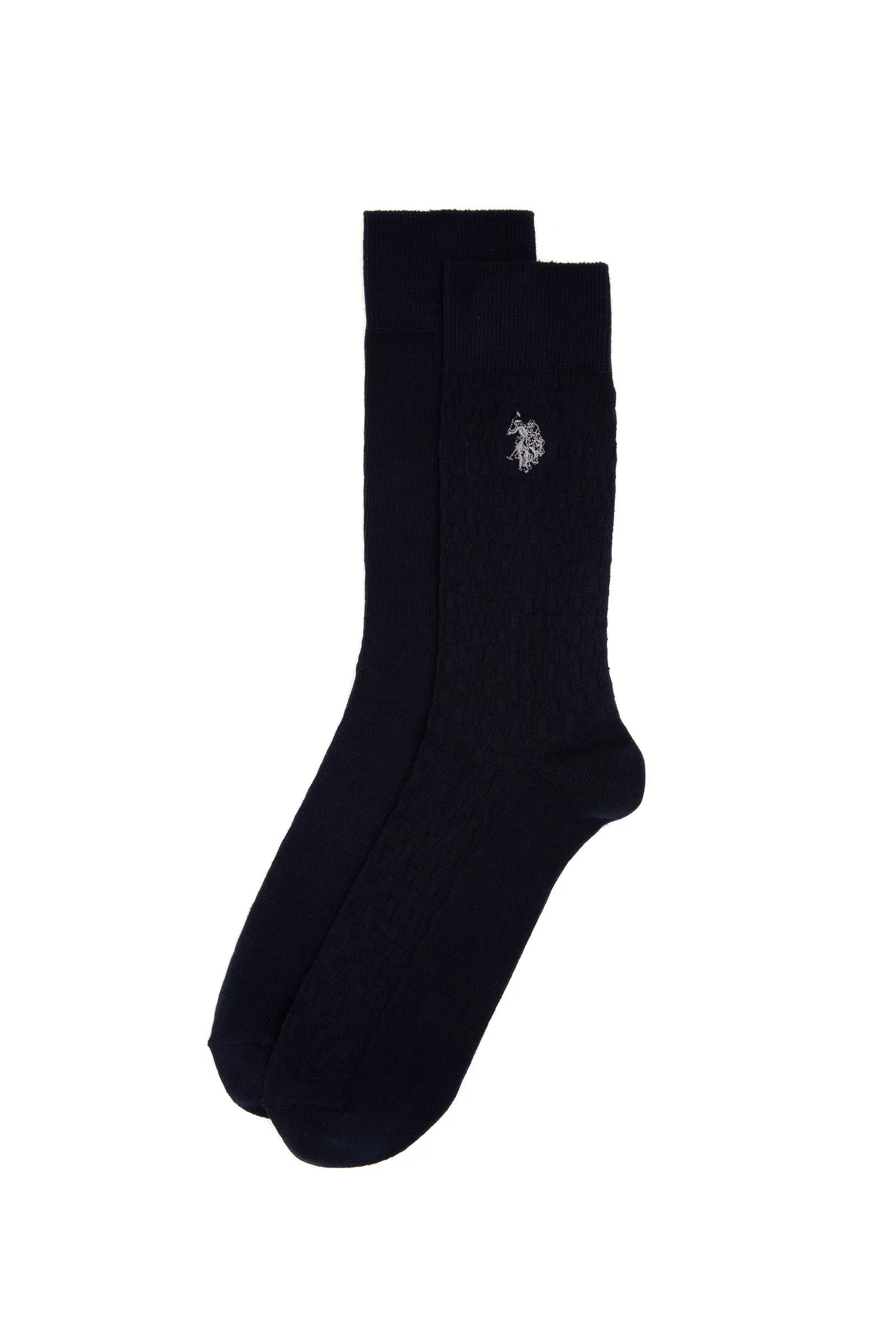 U.S. Polo Assn._Navy_Navy Socks With Logo_A081SZ013P01 TRON-SK25_VR033_01
