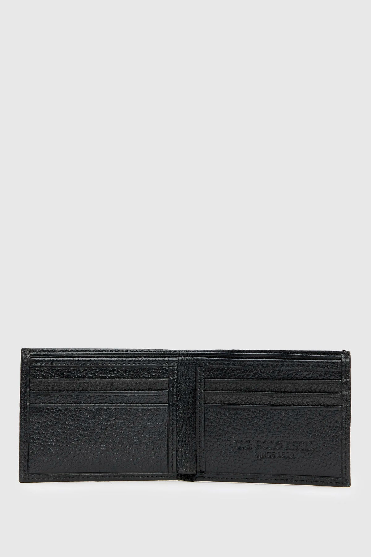 U.S. Polo Assn. Black Men Black Grained Leather Bifold Wallet SKU: A081SZ0CD0 PU-16793_VR046 Image 04