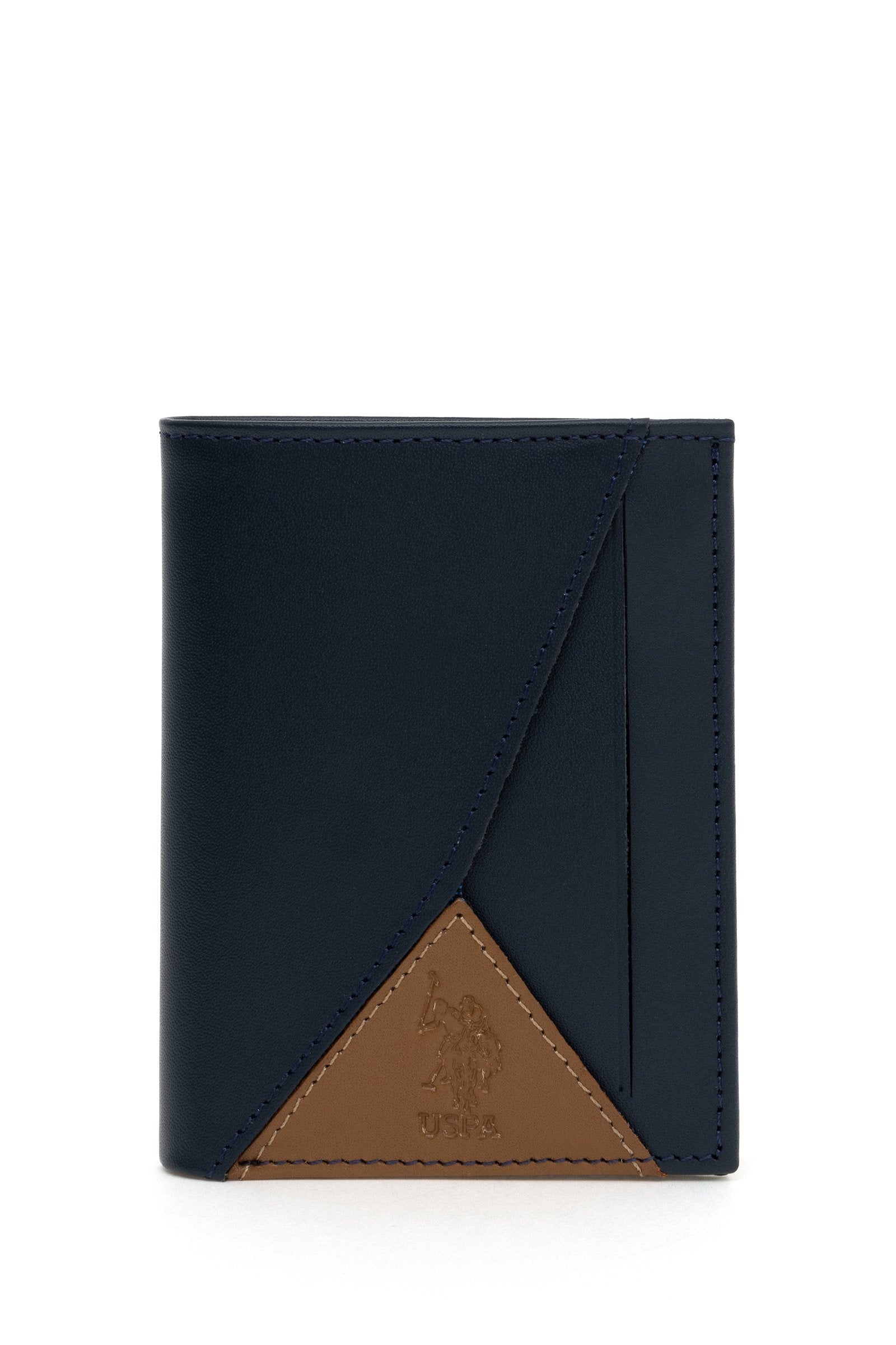 Navy Blue And Brown Wallet_A081SZ0CD0 1748518_VR033_01