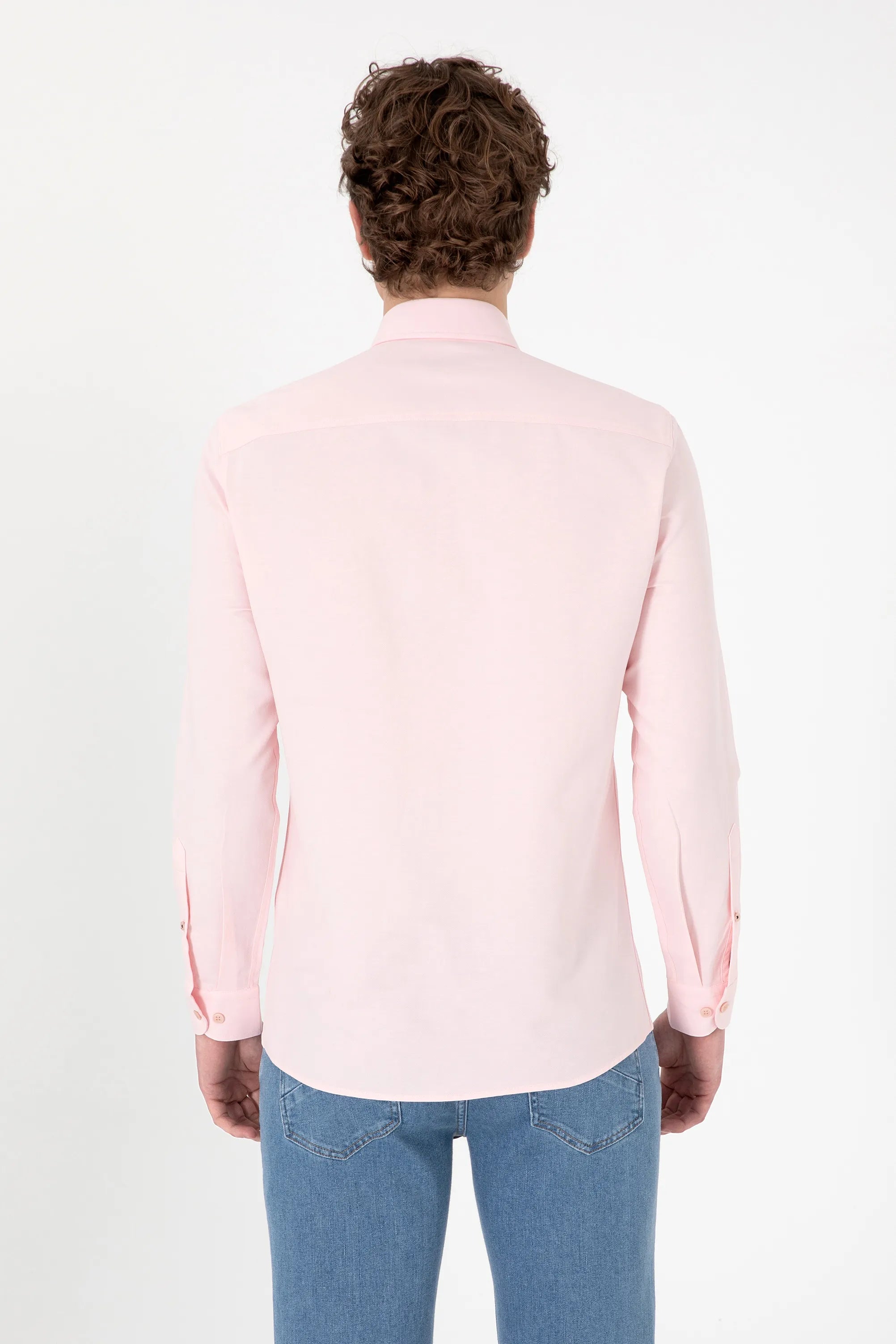 U.S. Polo Assn. Pink Men Pink Shirt Long Sleeve SKU: G081GL0040 2083841_VR078 Image 05