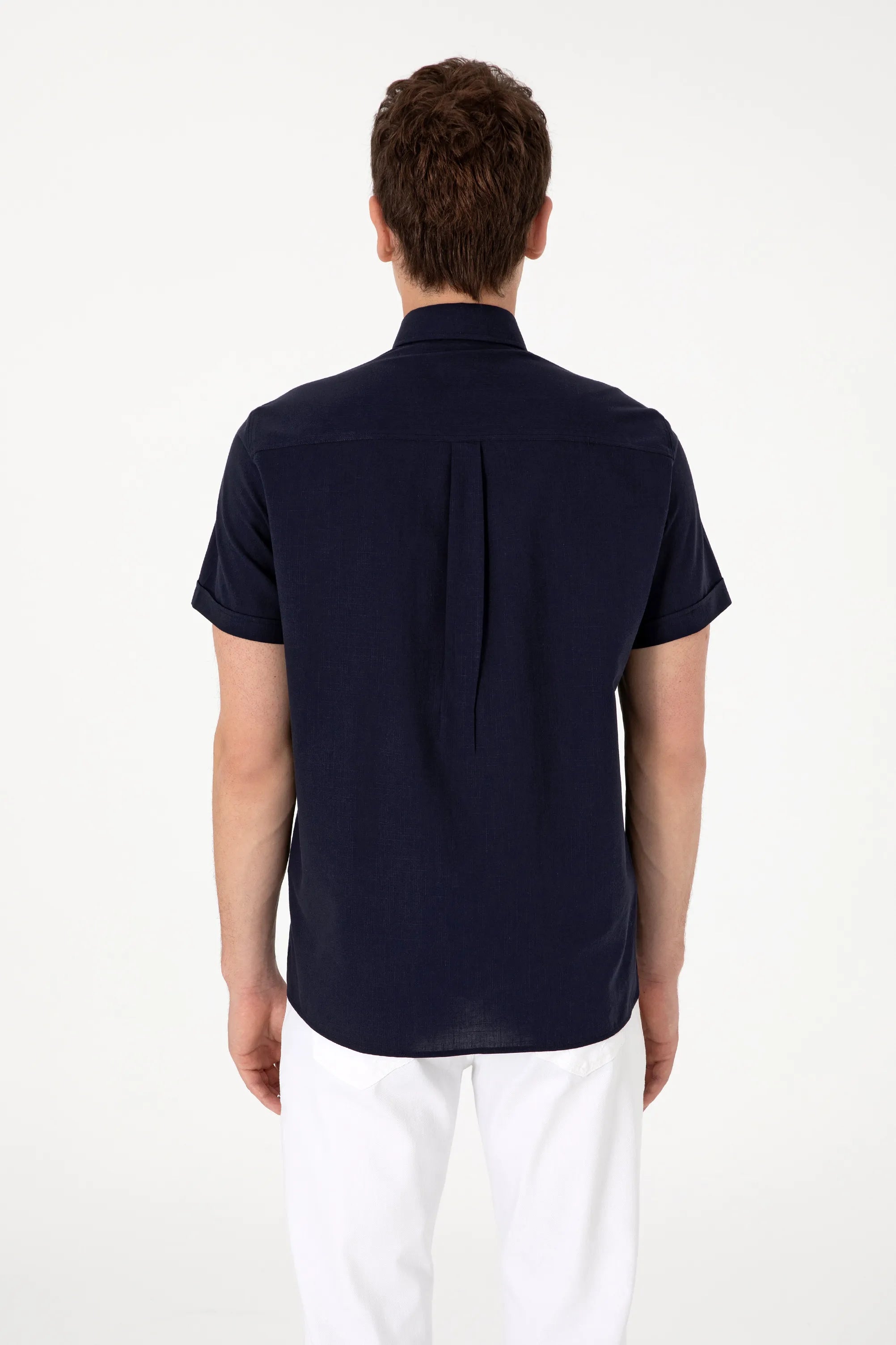 U.S. Polo Assn. Navy Blue Men Navy Blue Shirt SKU: G081GL0040 2083854_VR033 Image 05