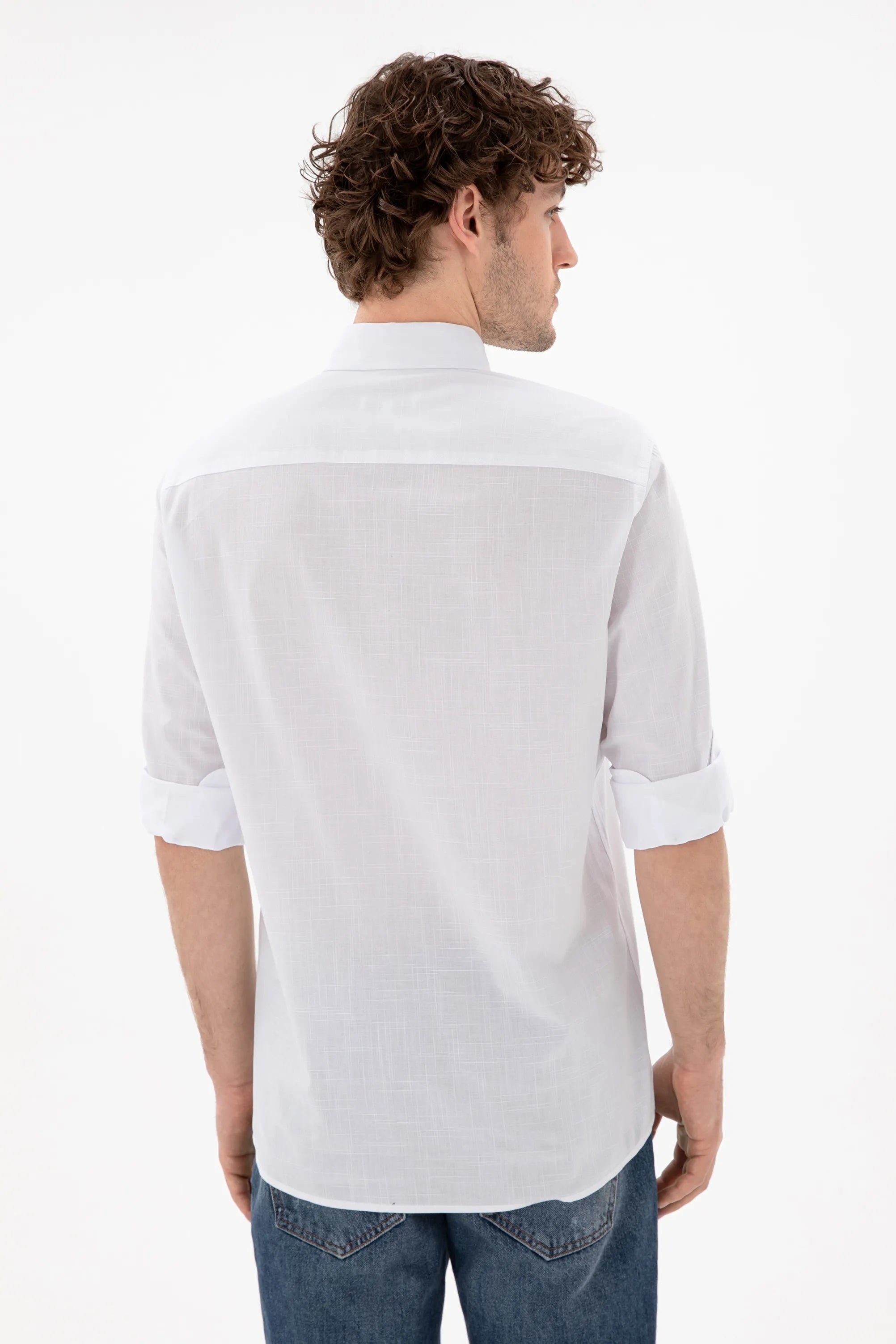 U.S. Polo Assn. White Men White Shirt Long Sleeve SKU: G081GL0040 2084002_VR013 Image 05