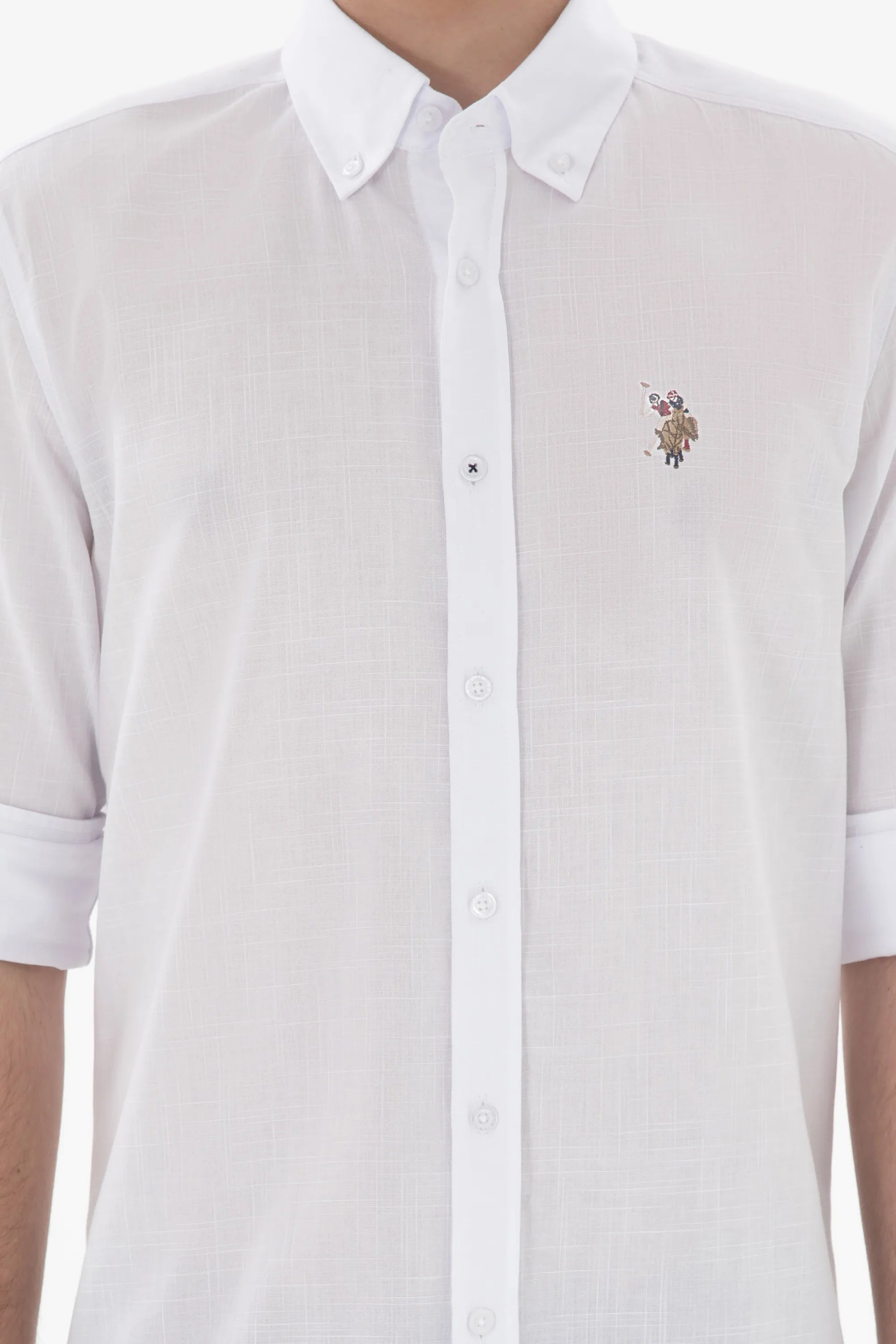 U.S. Polo Assn. White Men White Shirt Long Sleeve SKU: G081GL0040 2084002_VR013 Image 06