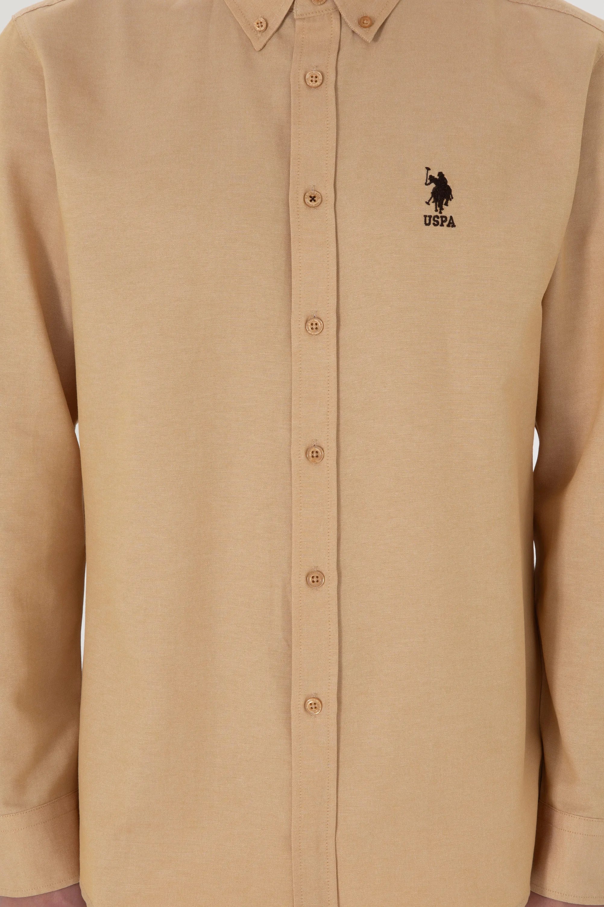 U.S. Polo Assn. Camel Men Camel Shirt Long Sleeve SKU: G081GL0040 2084126_VR015 Image 06