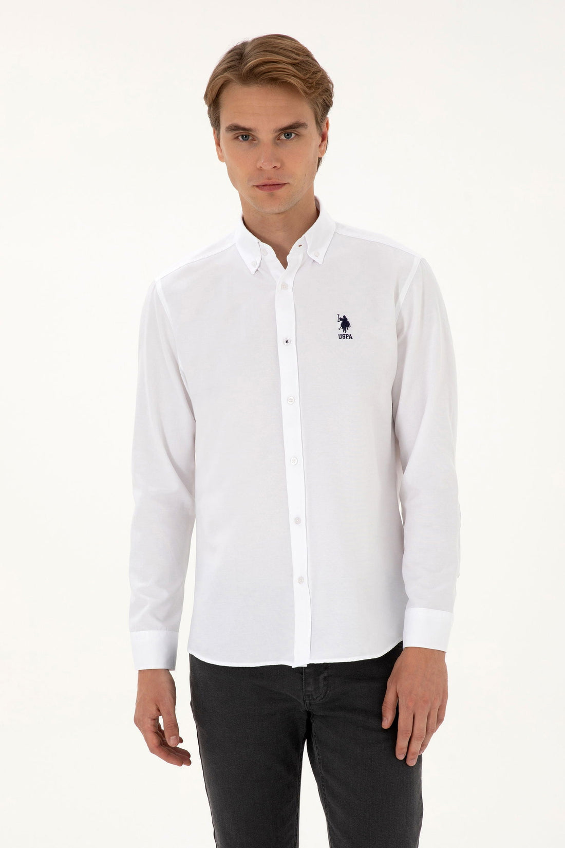 U.S. Polo Assn._White_White Shirt Long Sleeve_G081GL0040 2225434_VR013_01