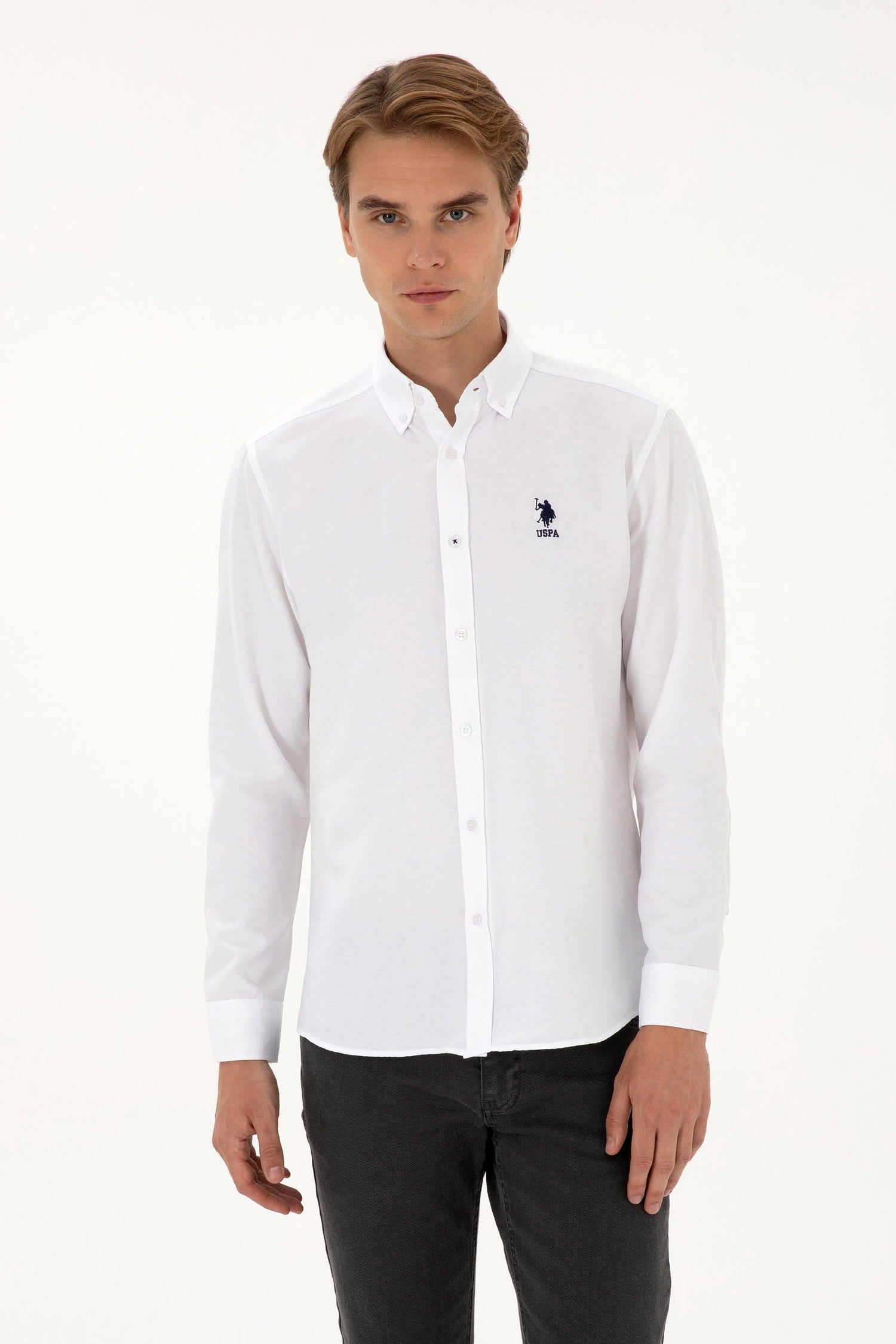 U.S. Polo Assn._White_White Shirt Long Sleeve_G081GL0040 2225434_VR013_01