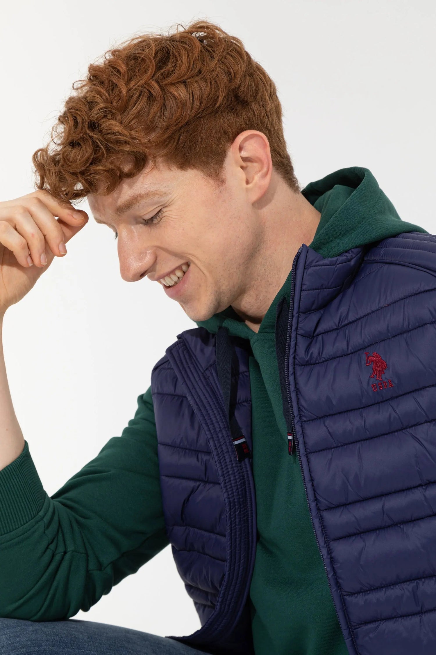 Dark Blue Woven Vest - BEVAVA