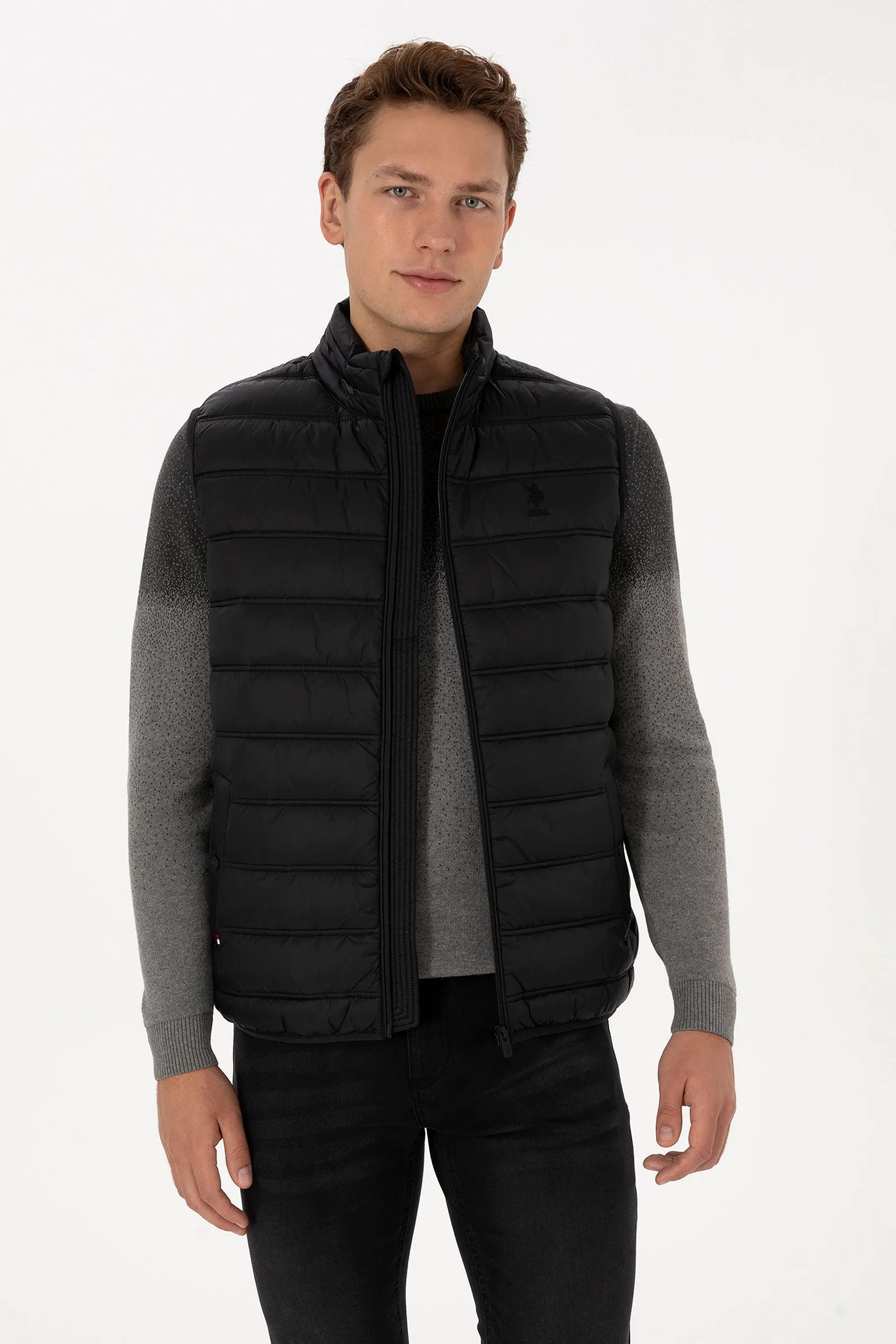U.S. Polo Assn._Black_Black Vest Jacket_G081GL0100 2246396_VR046_01