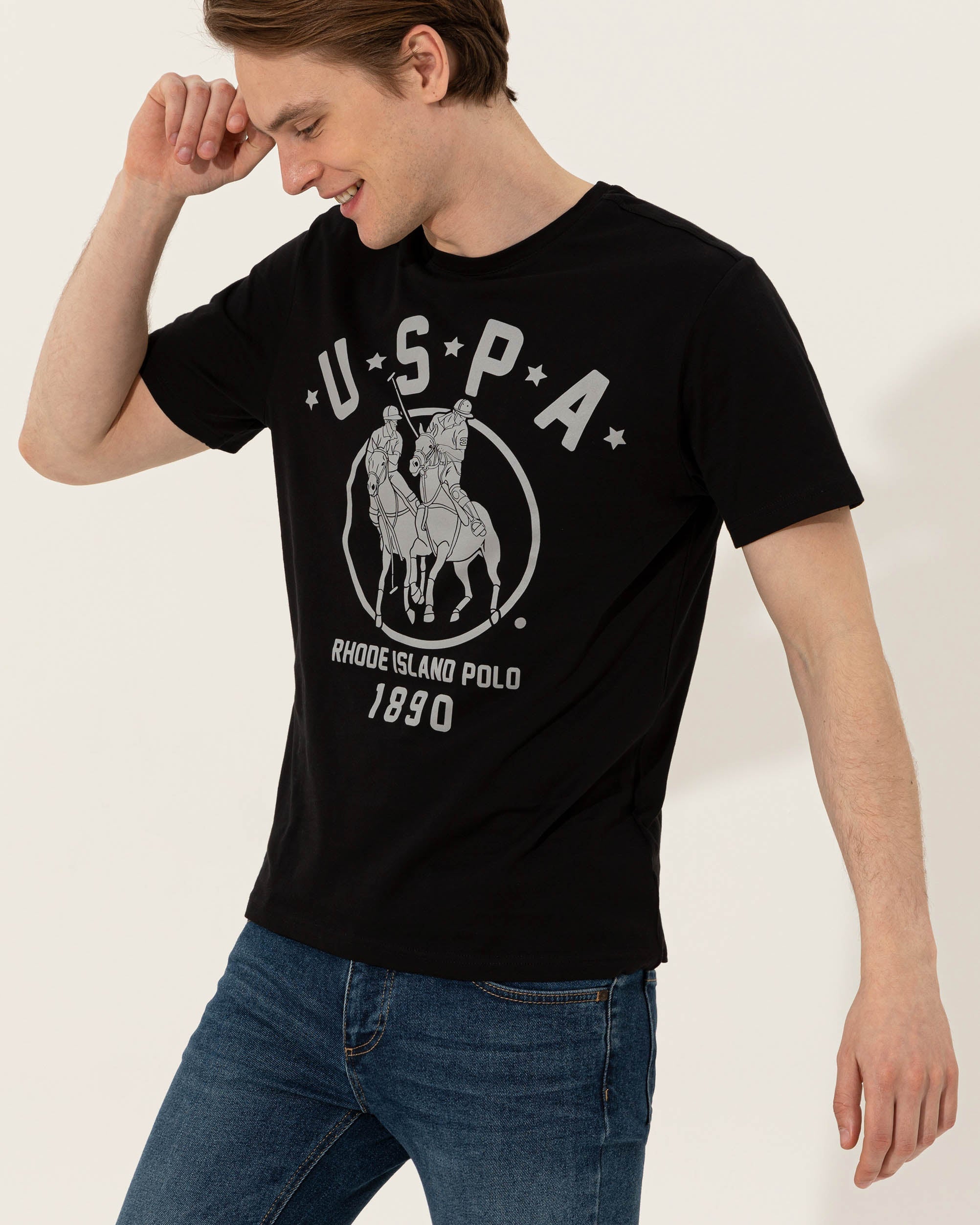 Black Crew Neck T-Shirt U.S. Polo Assn.