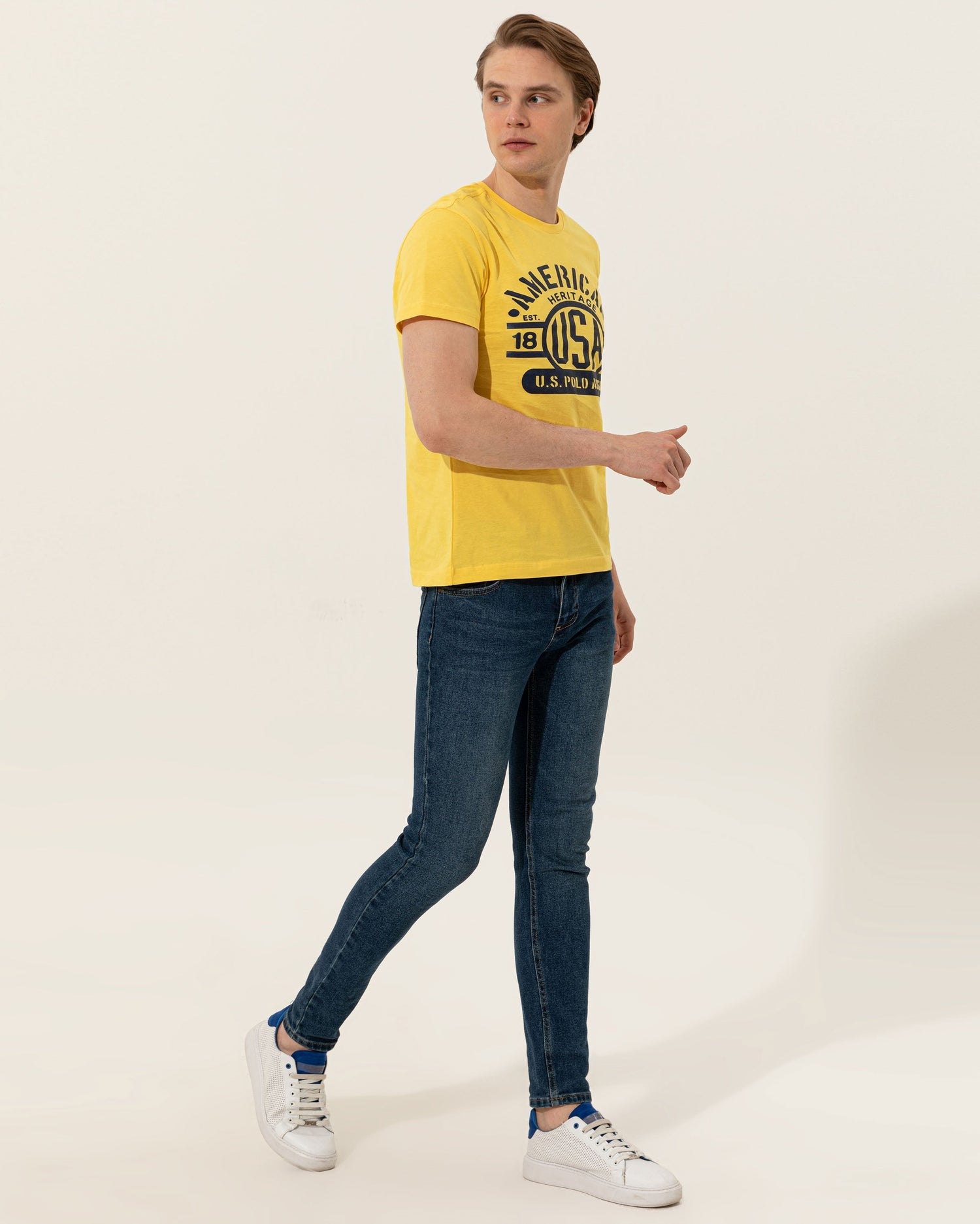 Yellow Crew Neck T-Shirt U.S. Polo Assn.