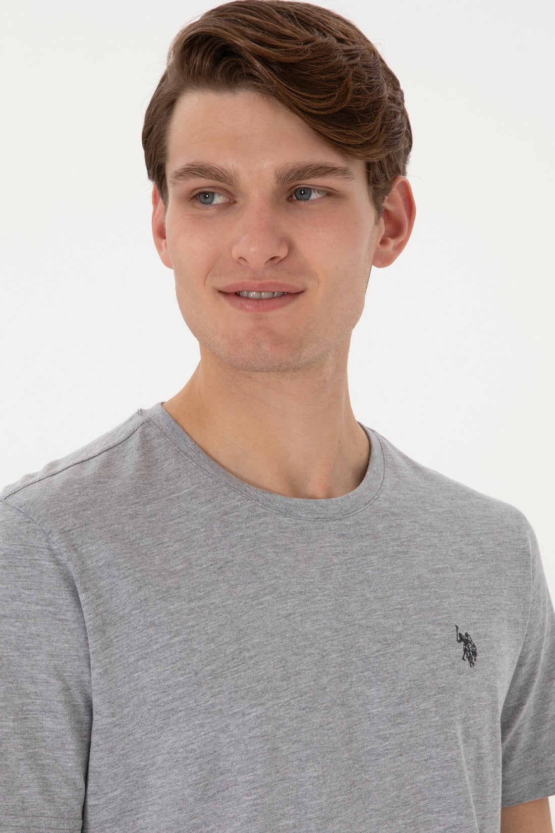 U.S. Polo Assn._Grey Melange T-Shirt_G081GL0110 2084591_VR086_02