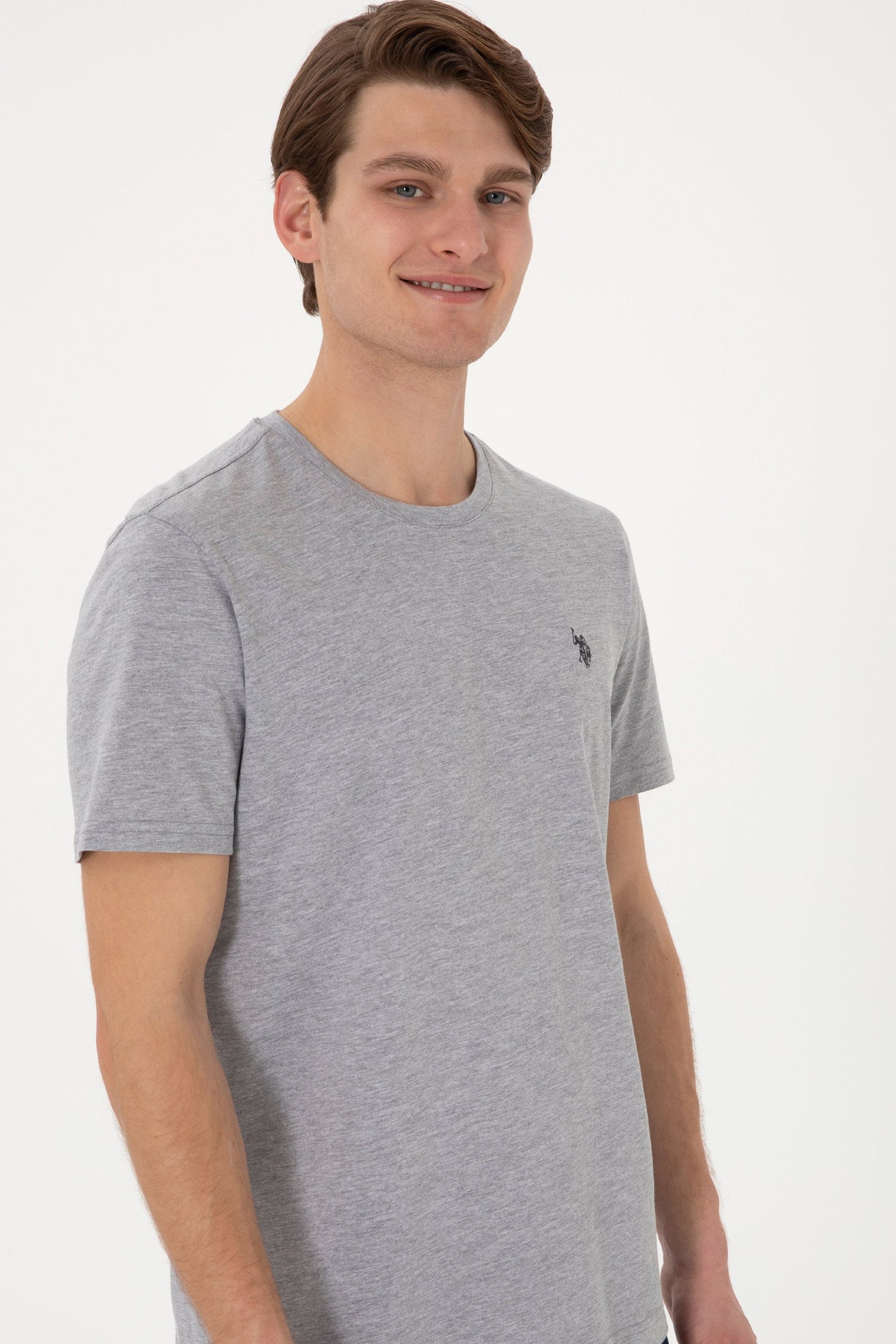 U.S. Polo Assn._Grey Melange T-Shirt_G081GL0110 2084591_VR086_03