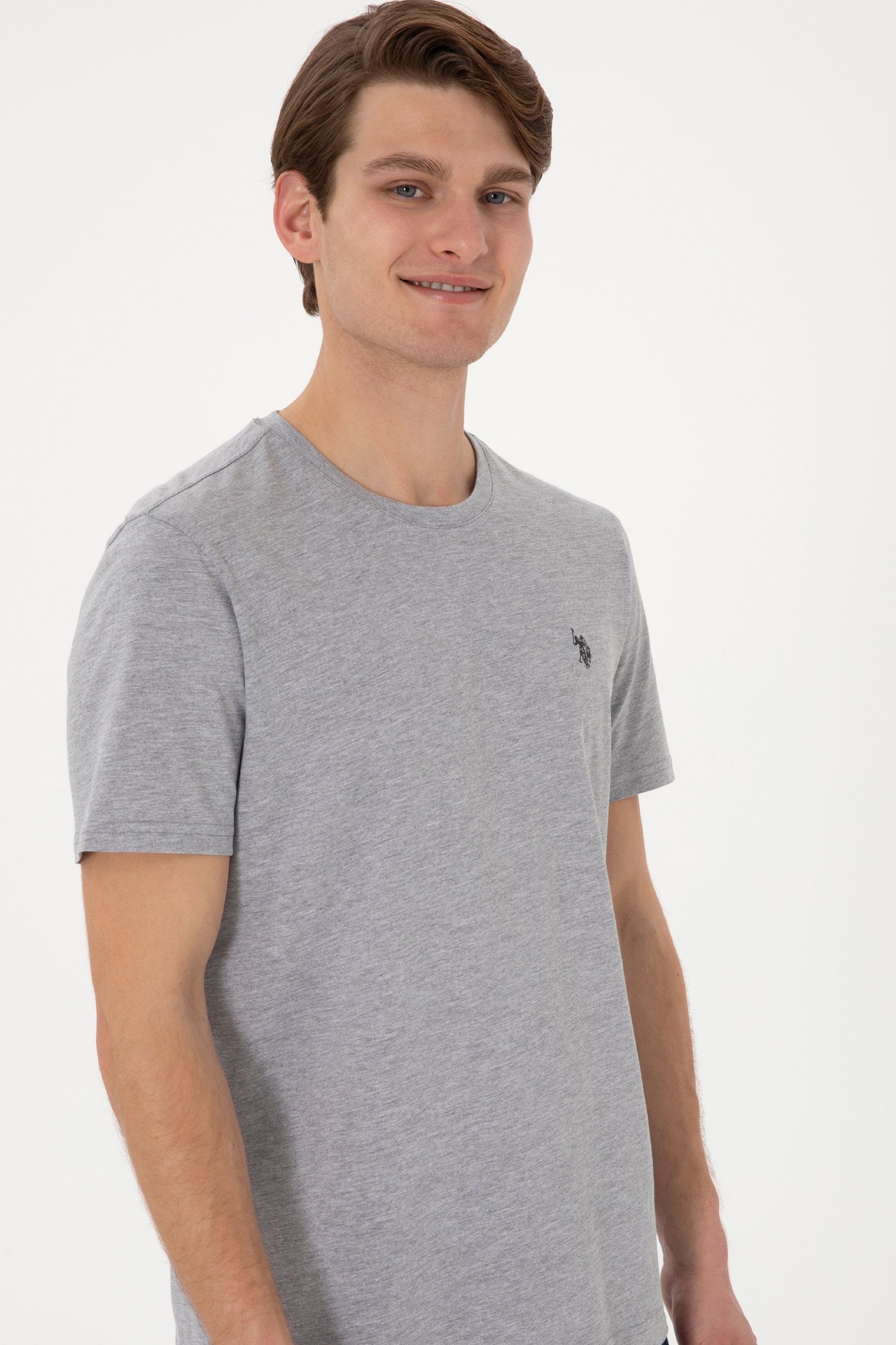 U.S. Polo Assn._Grey Melange T-Shirt_G081GL0110 2084591_VR086_03