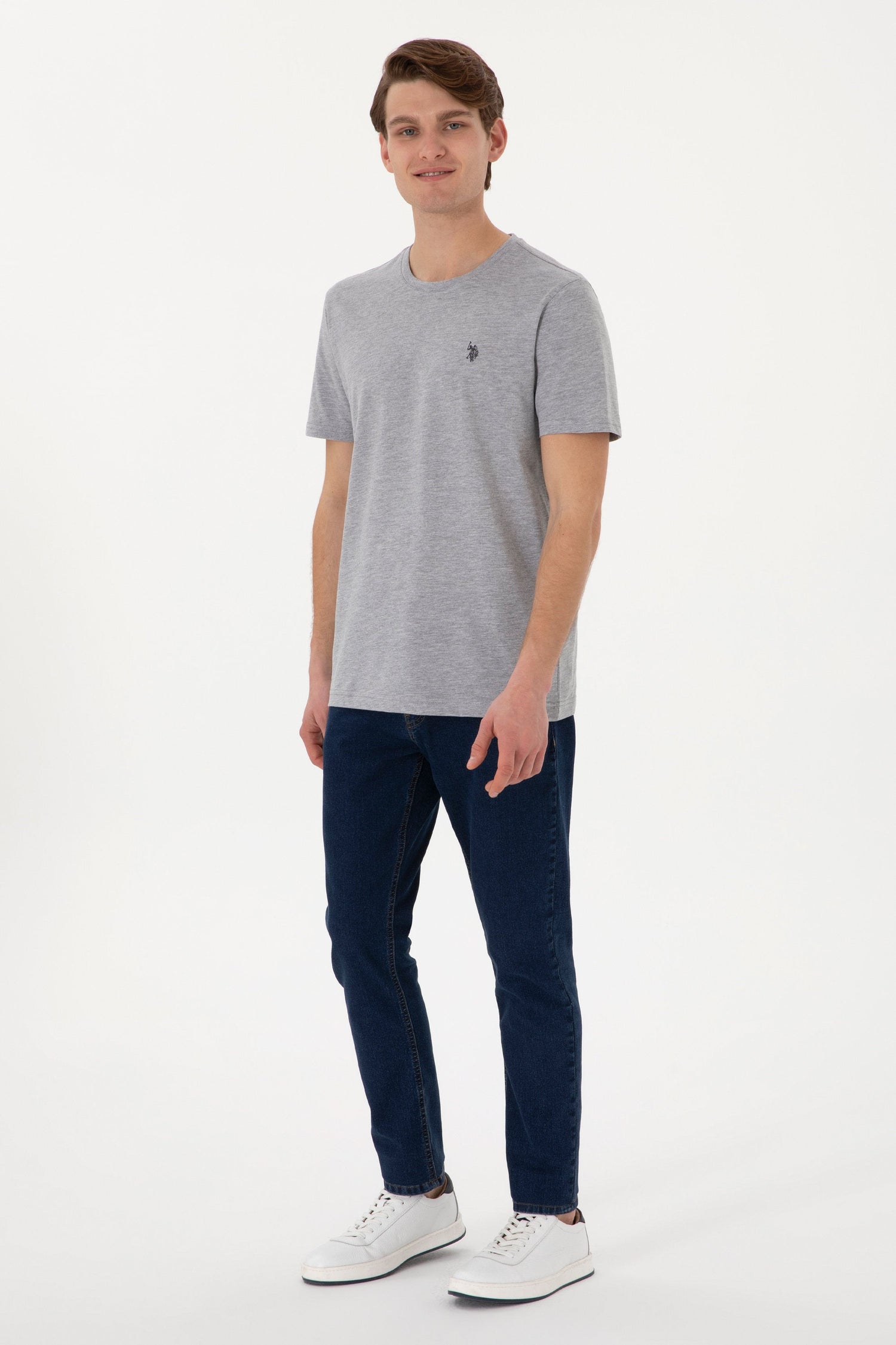U.S. Polo Assn._Grey Melange T-Shirt_G081GL0110 2084591_VR086_04