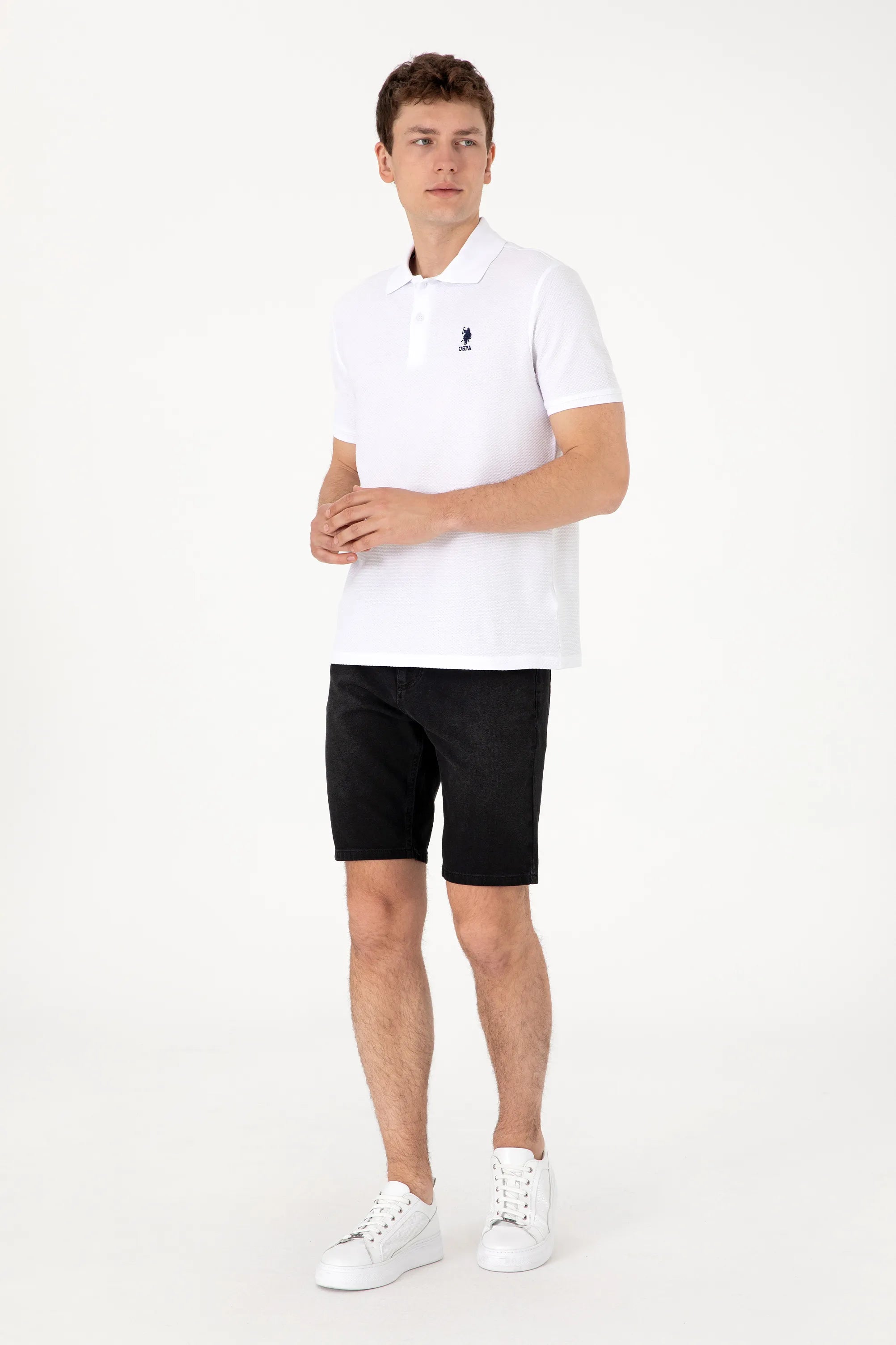 U.S. Polo Assn. White Men White Polo Shirt SKU: G081GL0110 2106339_VR013 Image 04
