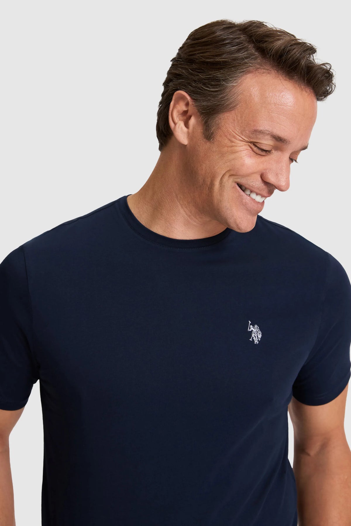 U.S. Polo Assn. Navy Men Navy Short Sleeve Cotton T-Shirt SKU: G081GL0110 PU-8732_VR033 Image 02