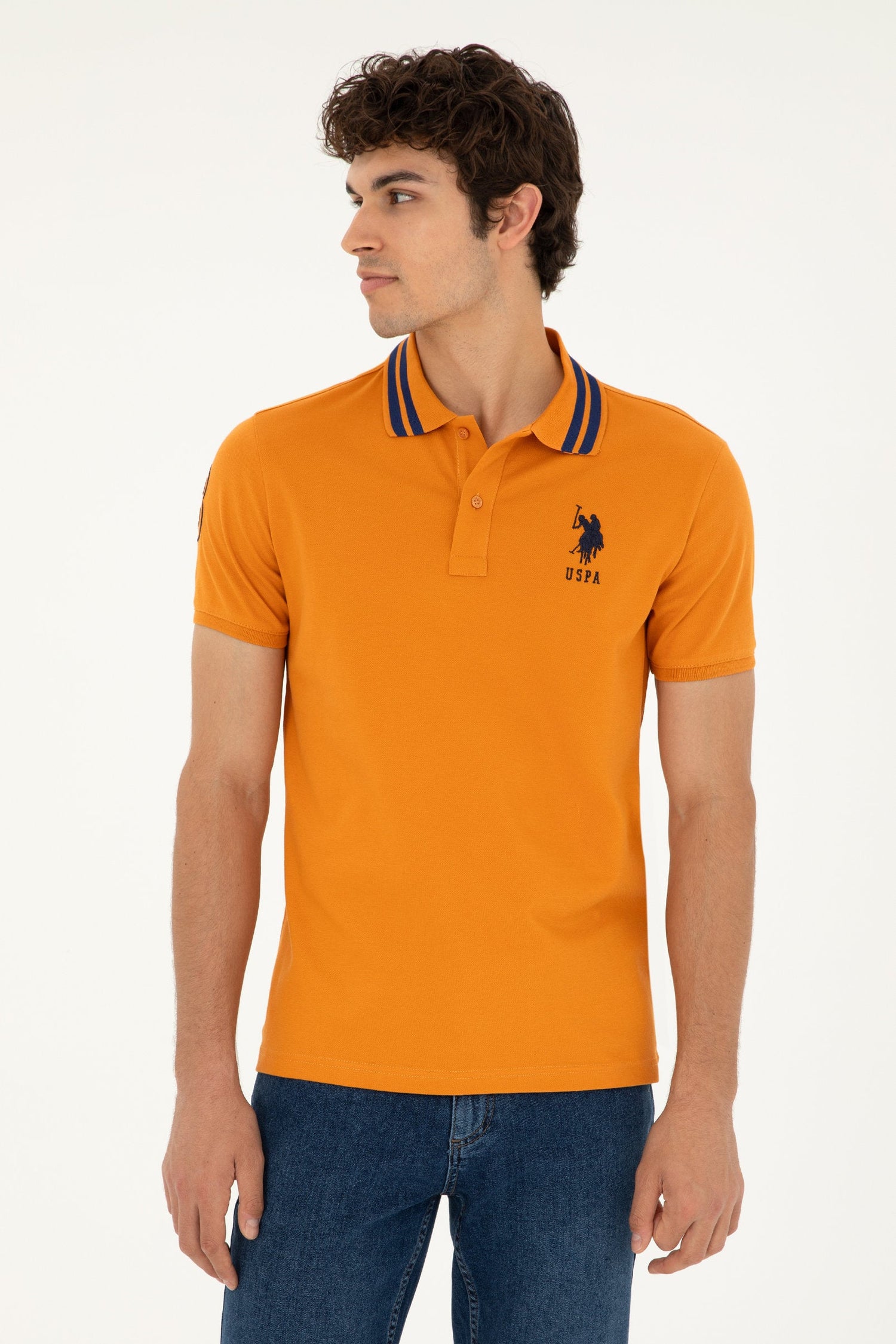 Orange Polo Shirt With Logo_G081GL0110 1792252_VR031_03