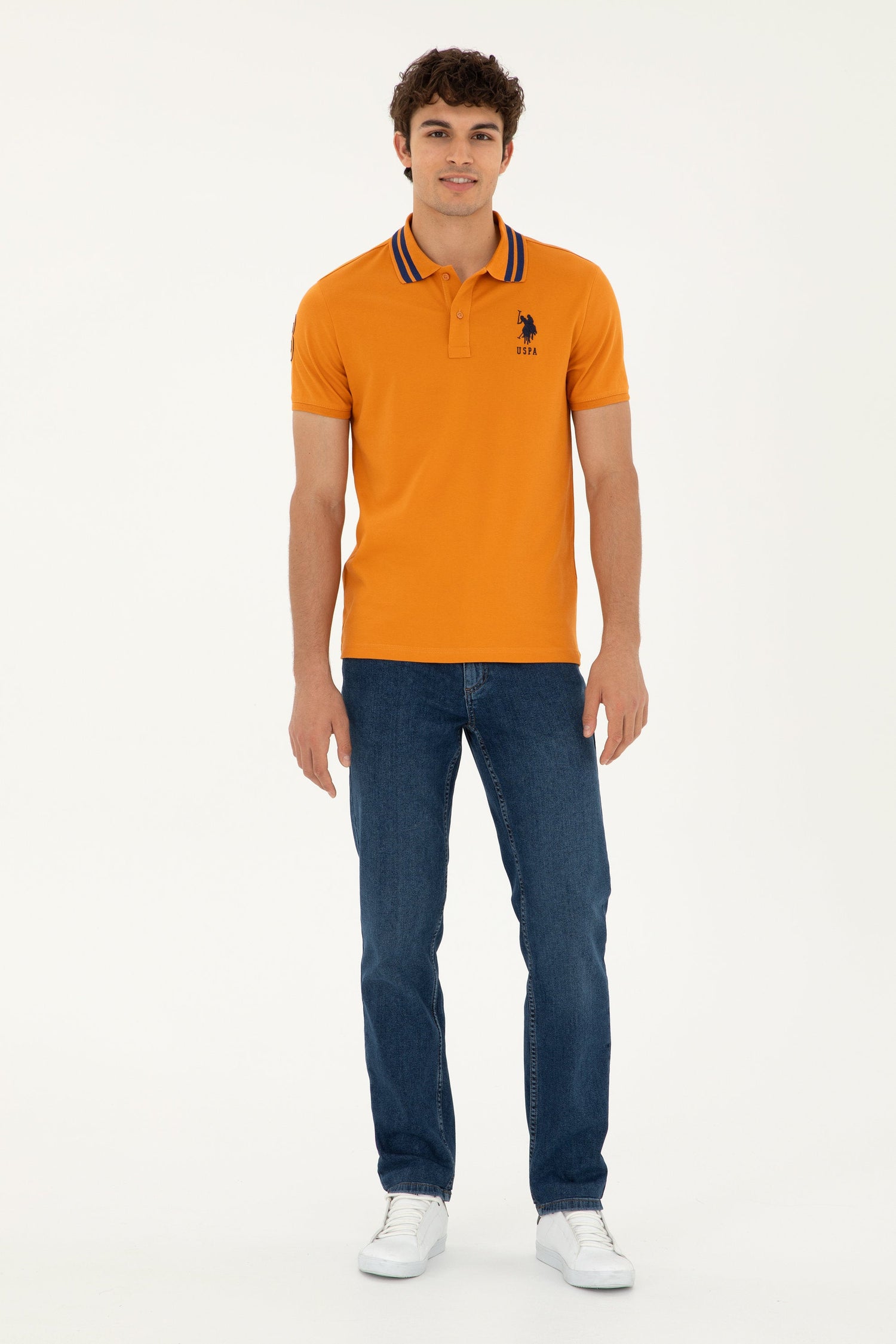 Orange Polo Shirt With Logo_G081GL0110 1792252_VR031_04