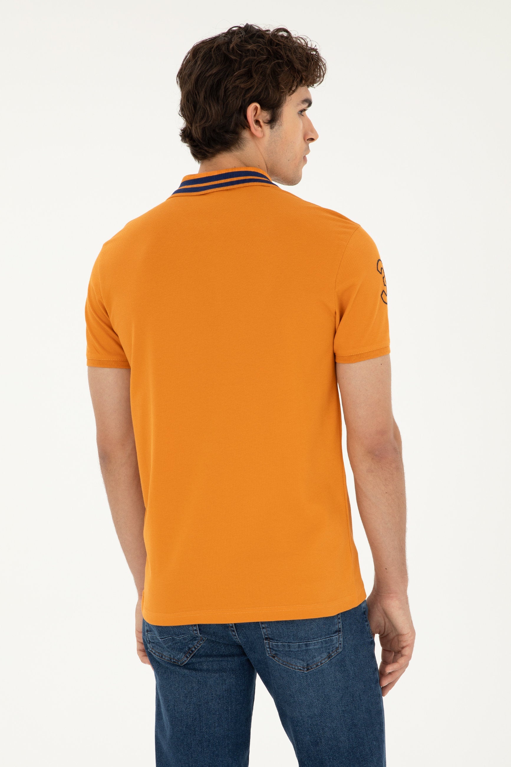 Orange Polo Shirt With Logo_G081GL0110 1792252_VR031_05