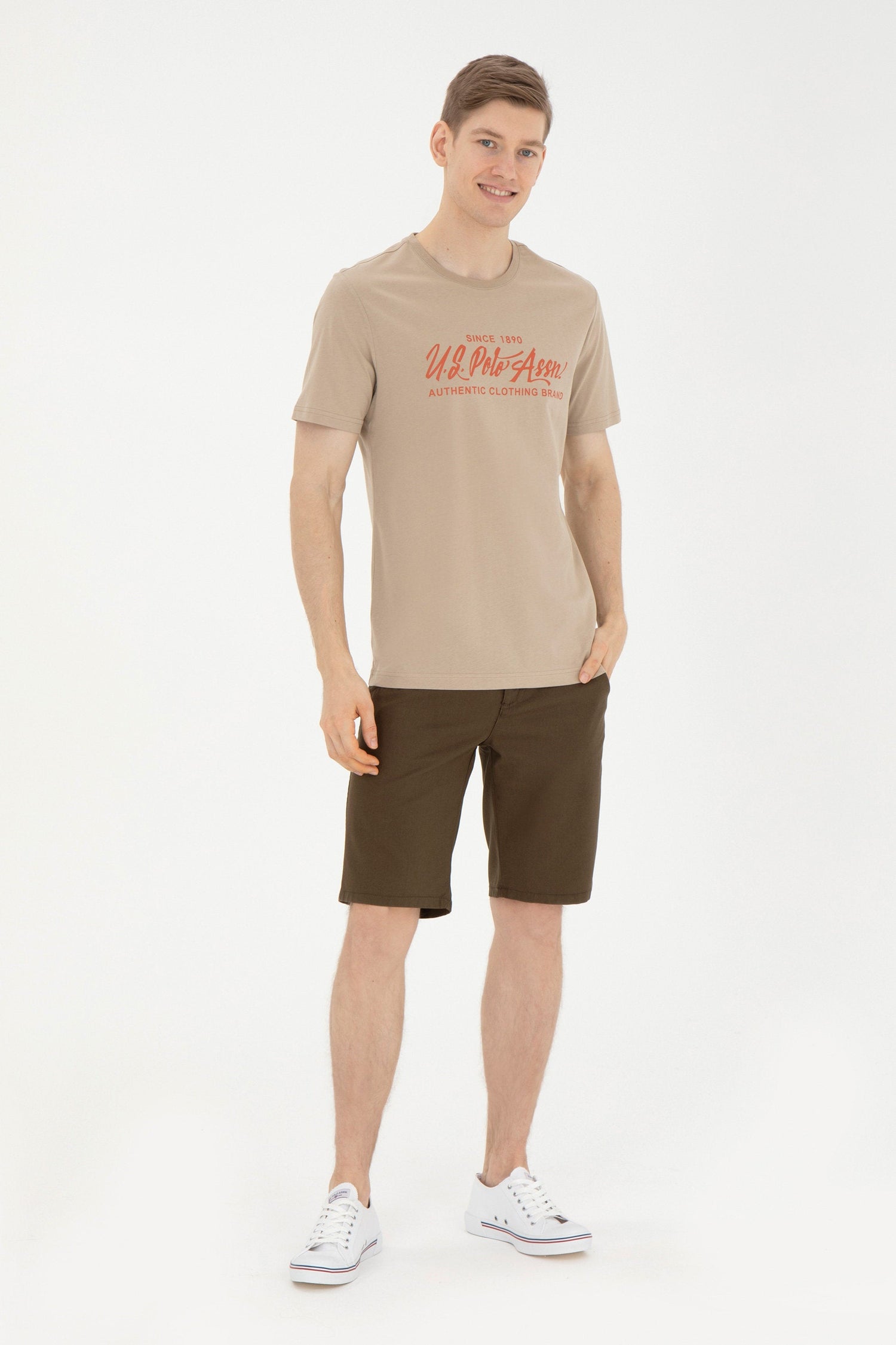 Men Beige T-Shirt_G081GL0110 1827185_VR183_03