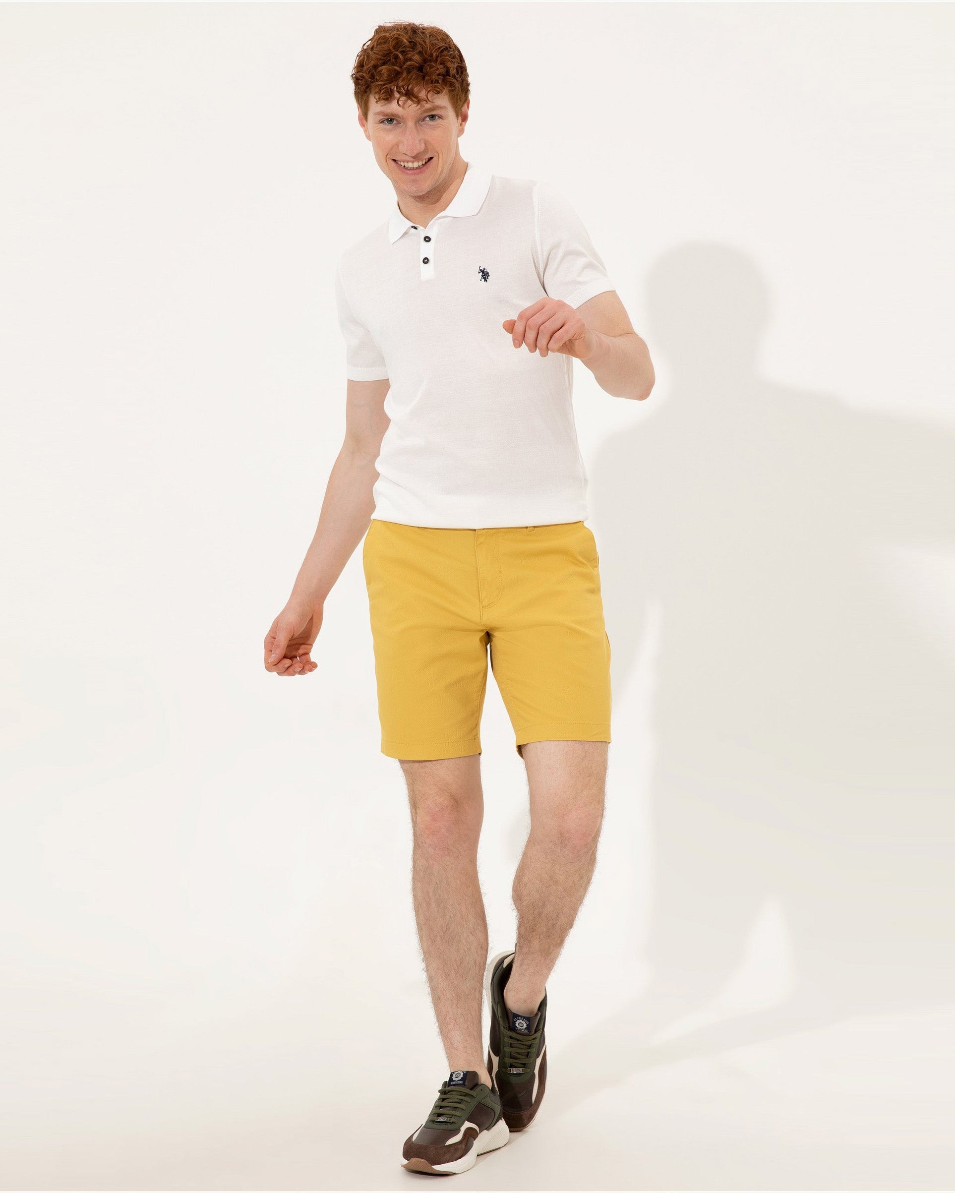 Yellow Woven Bermuda Capri U.S. Polo Assn.