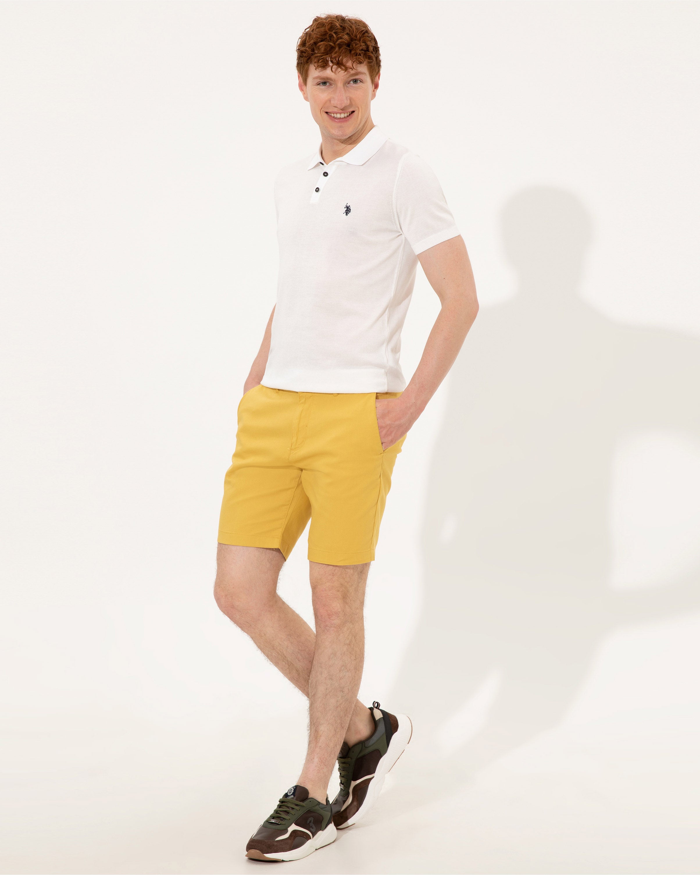 Yellow Woven Bermuda Capri U.S. Polo Assn.