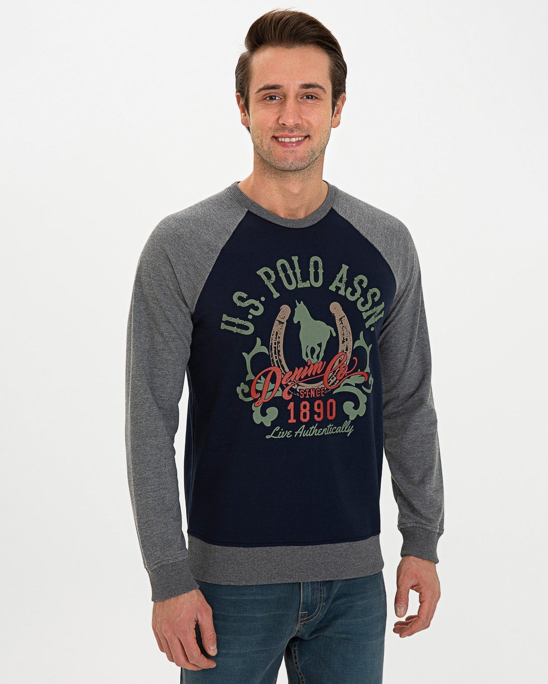 Dark Grey T-Shirt L/S U.S. Polo Assn.