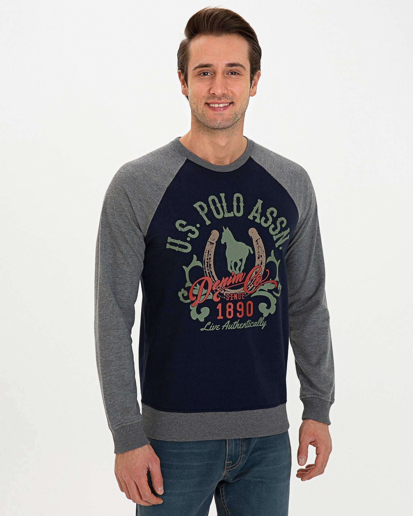 Dark Grey T-Shirt L/S U.S. Polo Assn.