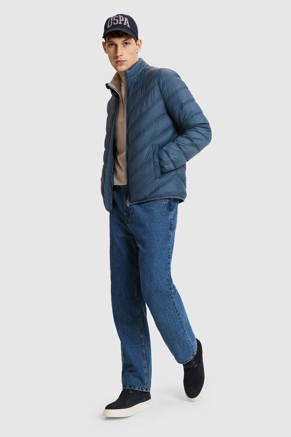 U.S. Polo Assn. Oil Men Oil Chevron Quilted Puffer Jacket SKU: G081GL0MS0 PU-13216_VR102 Image 05