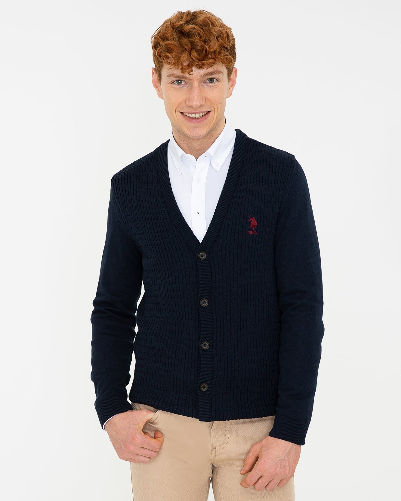 Dark Blue Knitting Cardigan U.S. Polo Assn.