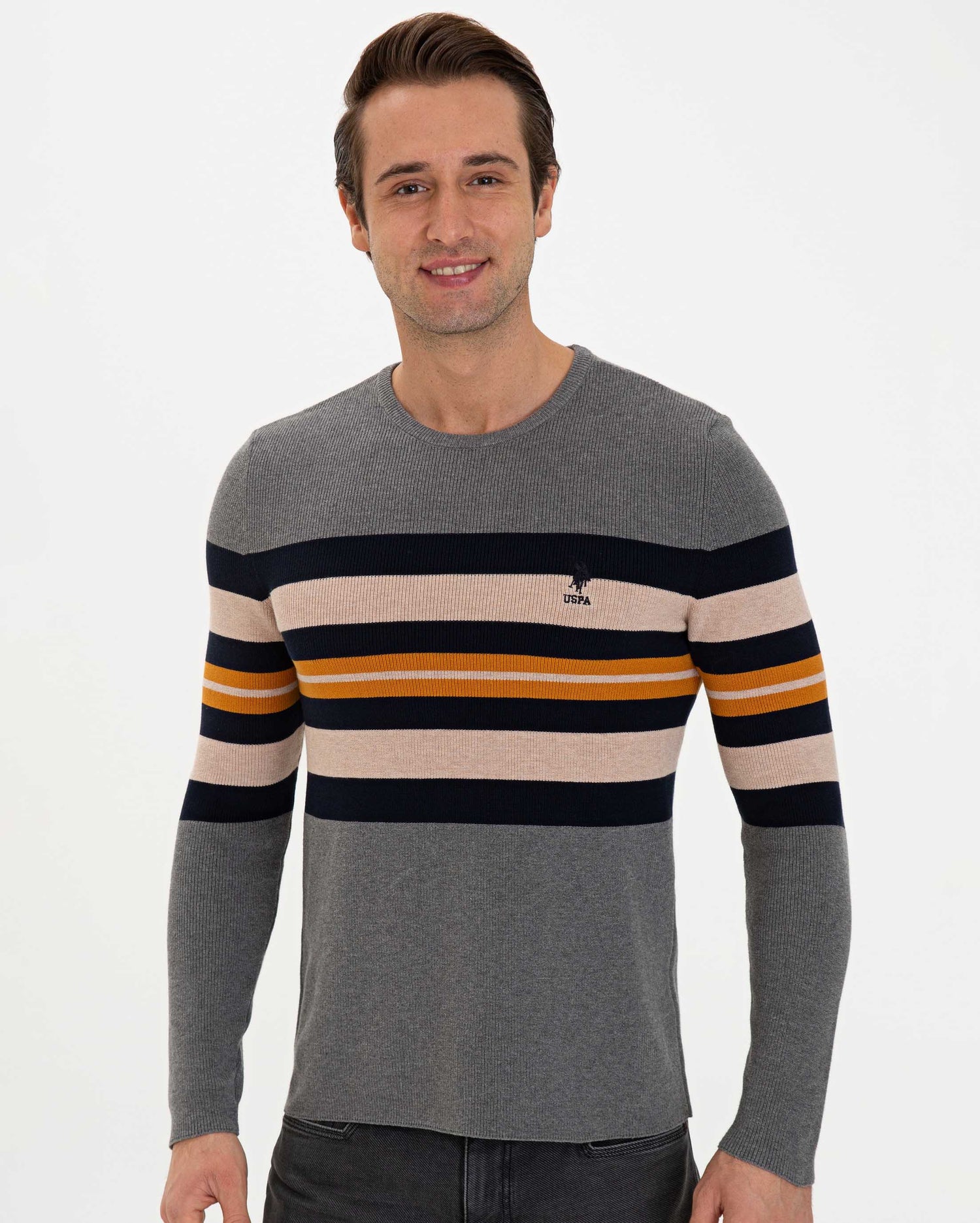 Light Grey Knitting Jumper U.S. Polo Assn.