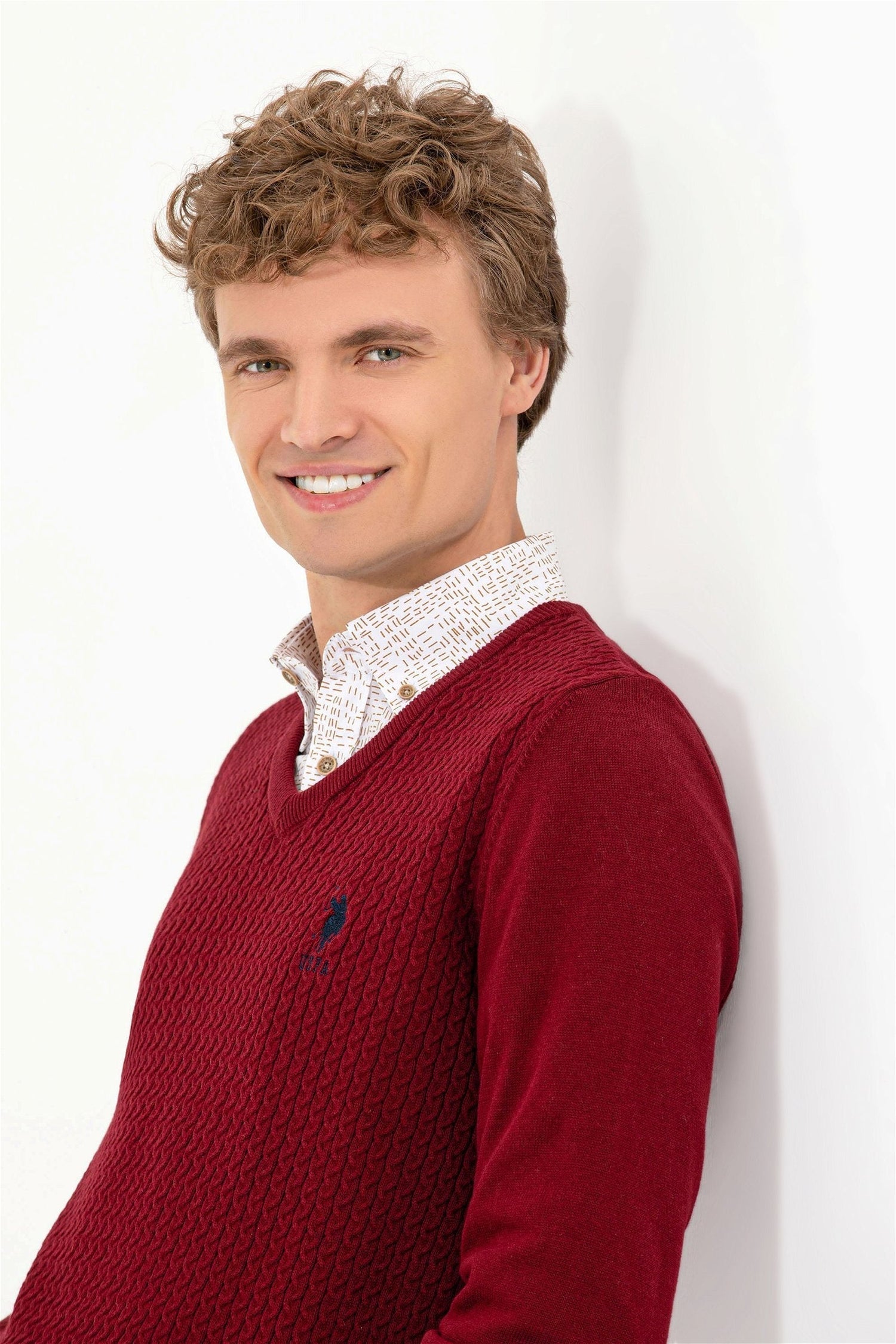 Red Knitting Jumper U.S. Polo Assn.