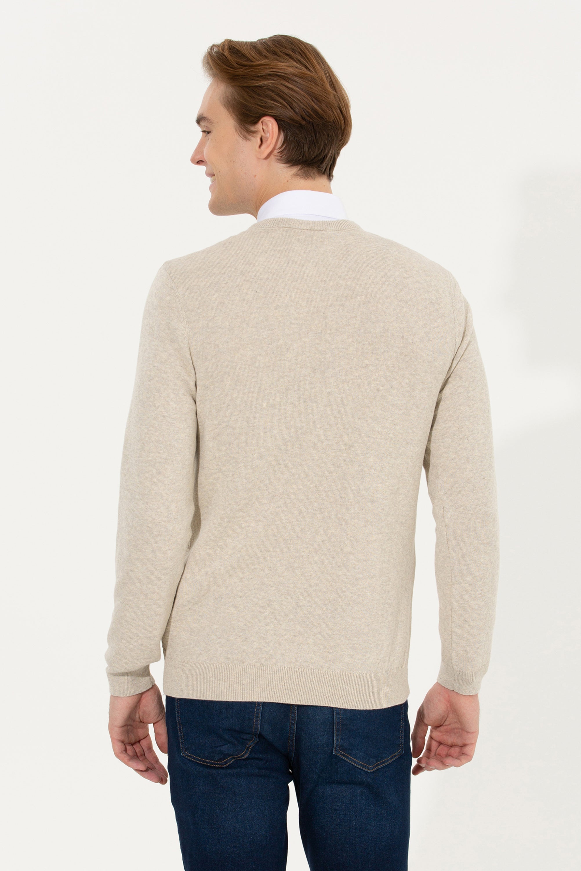 Beige Knitting Jumper U.S. Polo Assn.