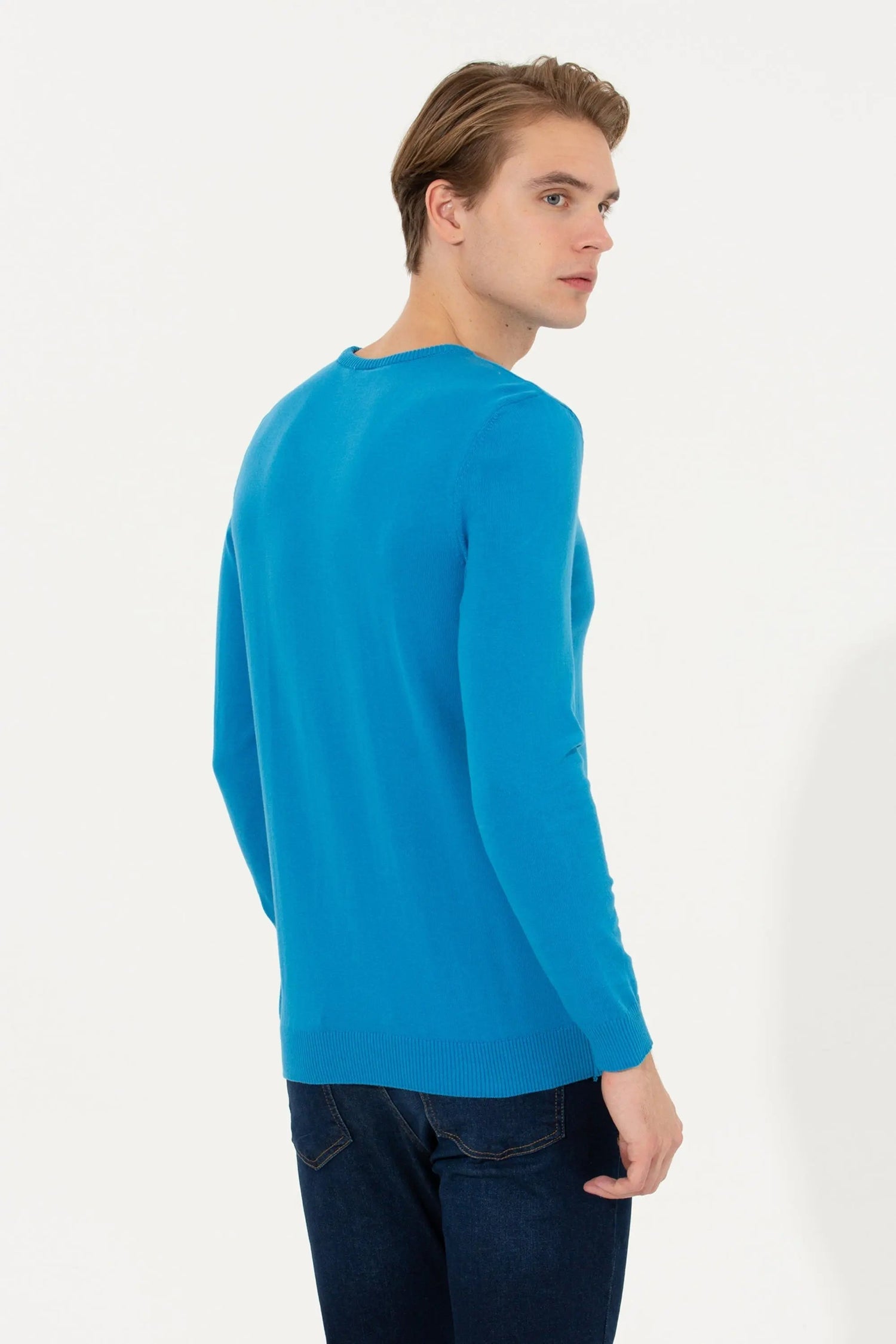 Light Blue Knitting Jumper - BEVAVA