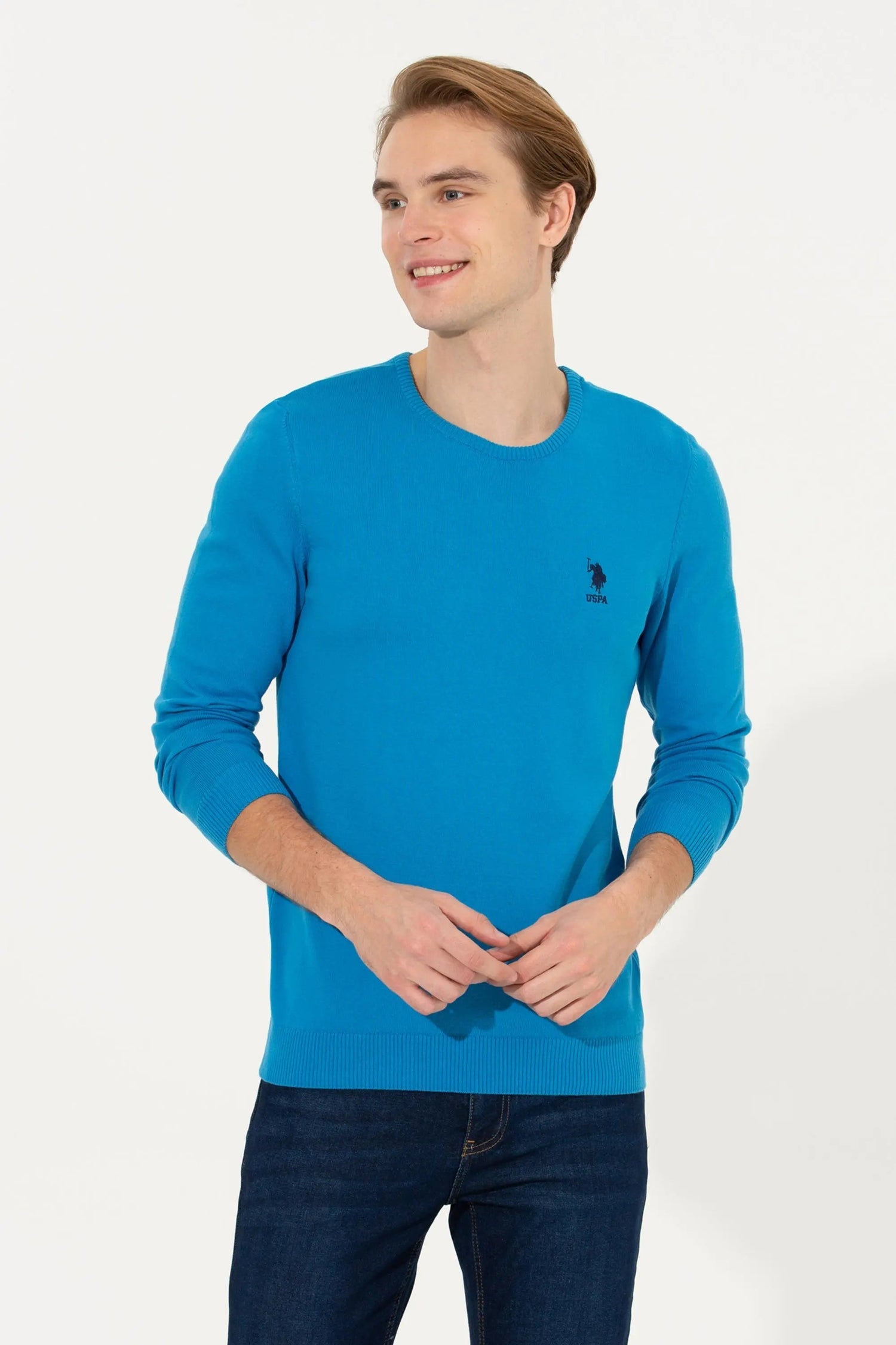 Light Blue Knitting Jumper - BEVAVA