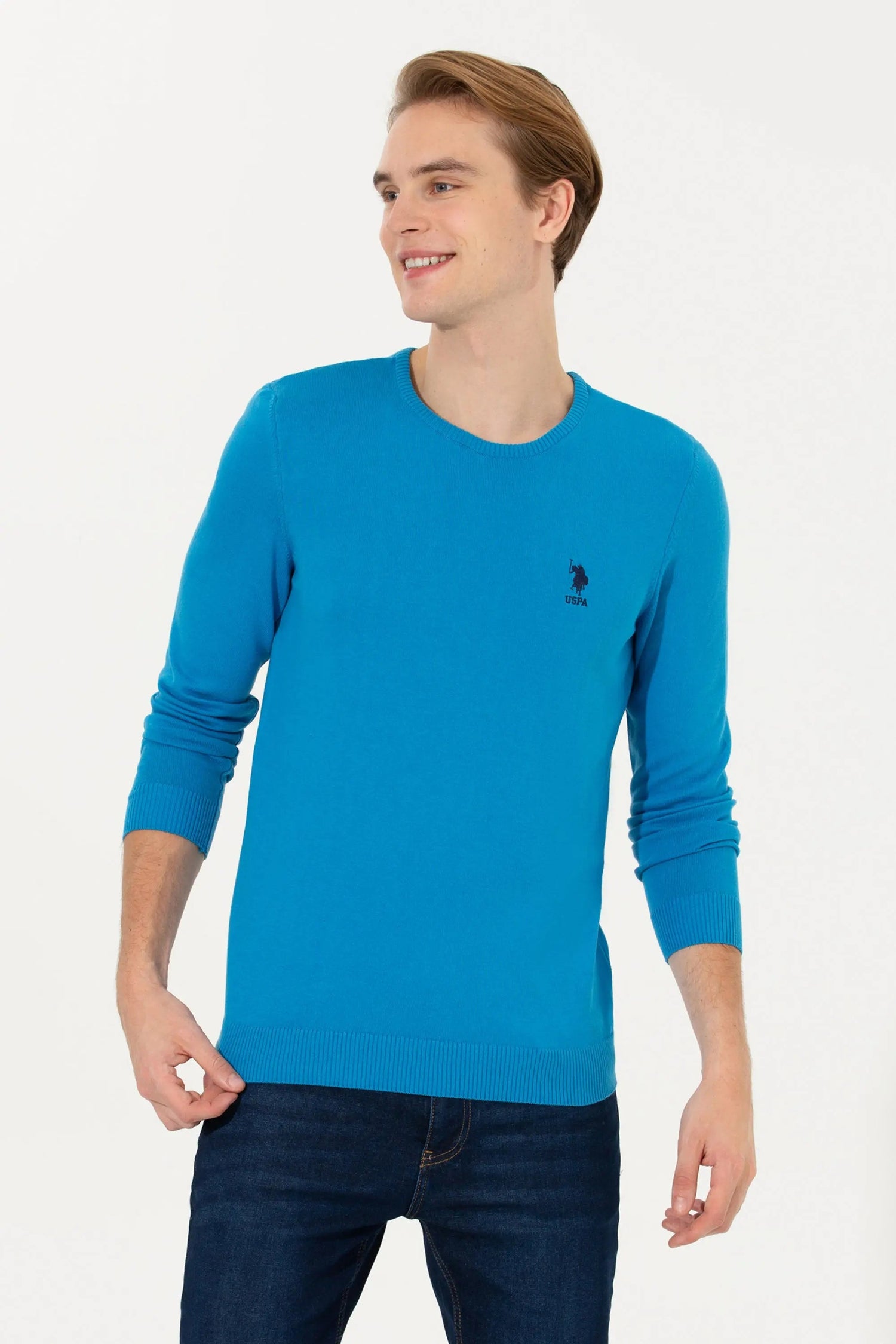 Light Blue Knitting Jumper - BEVAVA