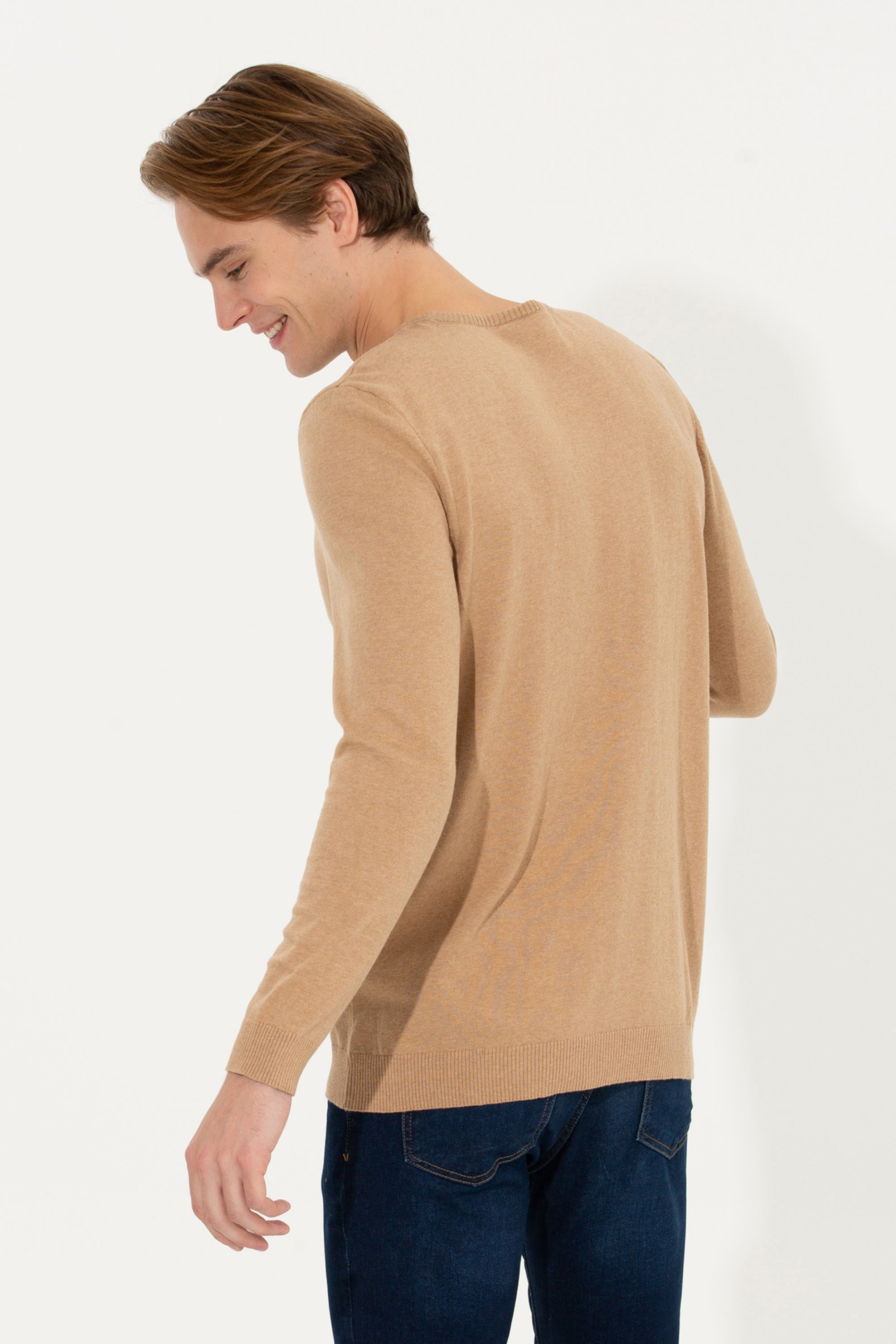 Brown Knitting Jumper U.S. Polo Assn.