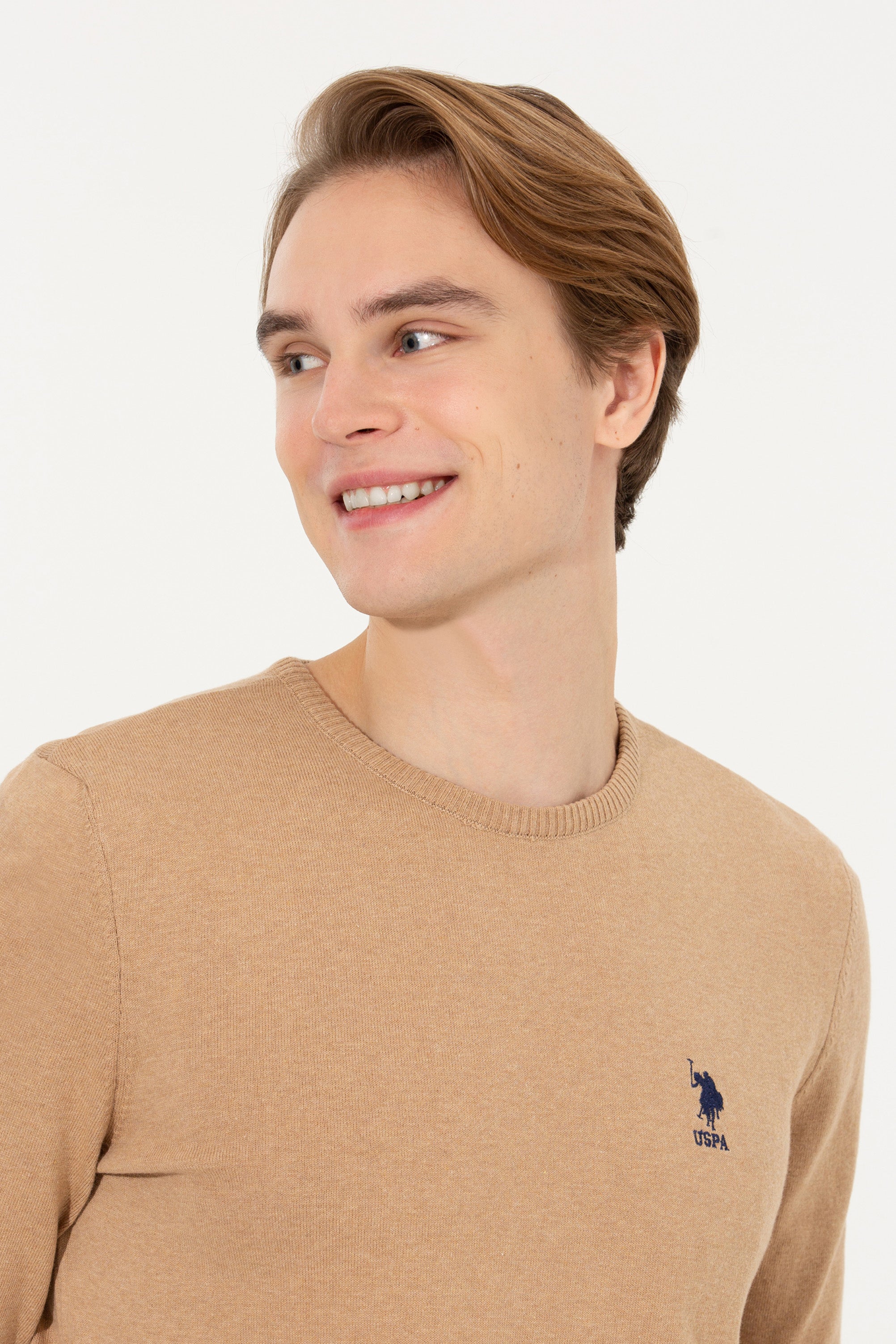Brown Knitting Jumper U.S. Polo Assn.