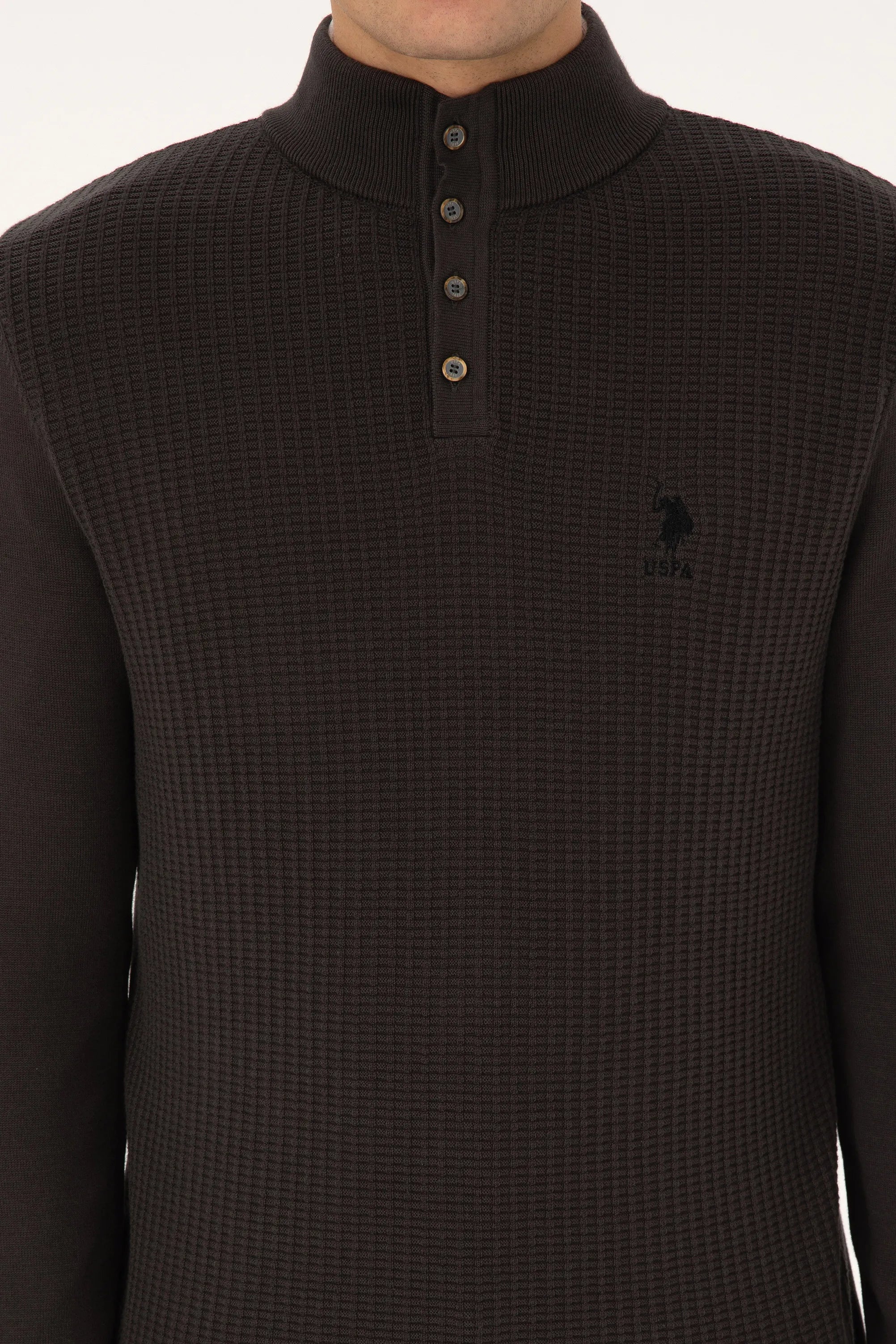 U.S. Polo Assn._Anthracite Mela_Anthracite Mela Knitting Jumper_G081GL0TK0 2239182_VR081_06