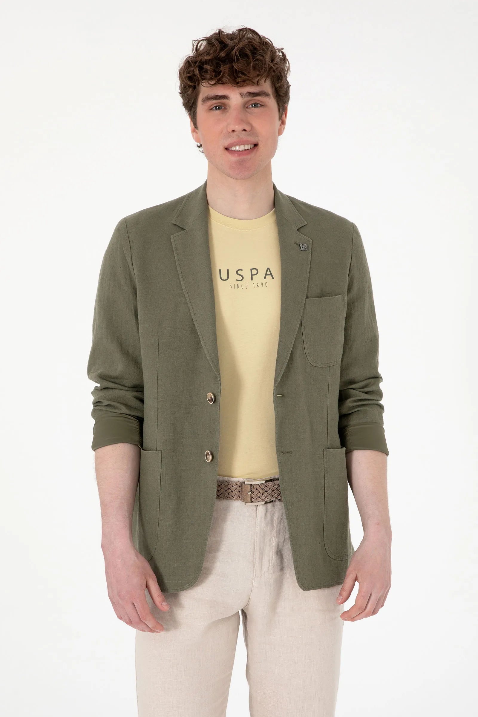 U.S. Polo Assn. Dark Khaki Men Dark Khaki Jacket SKU: G081SZ0020 2119072_VR111 Image 01