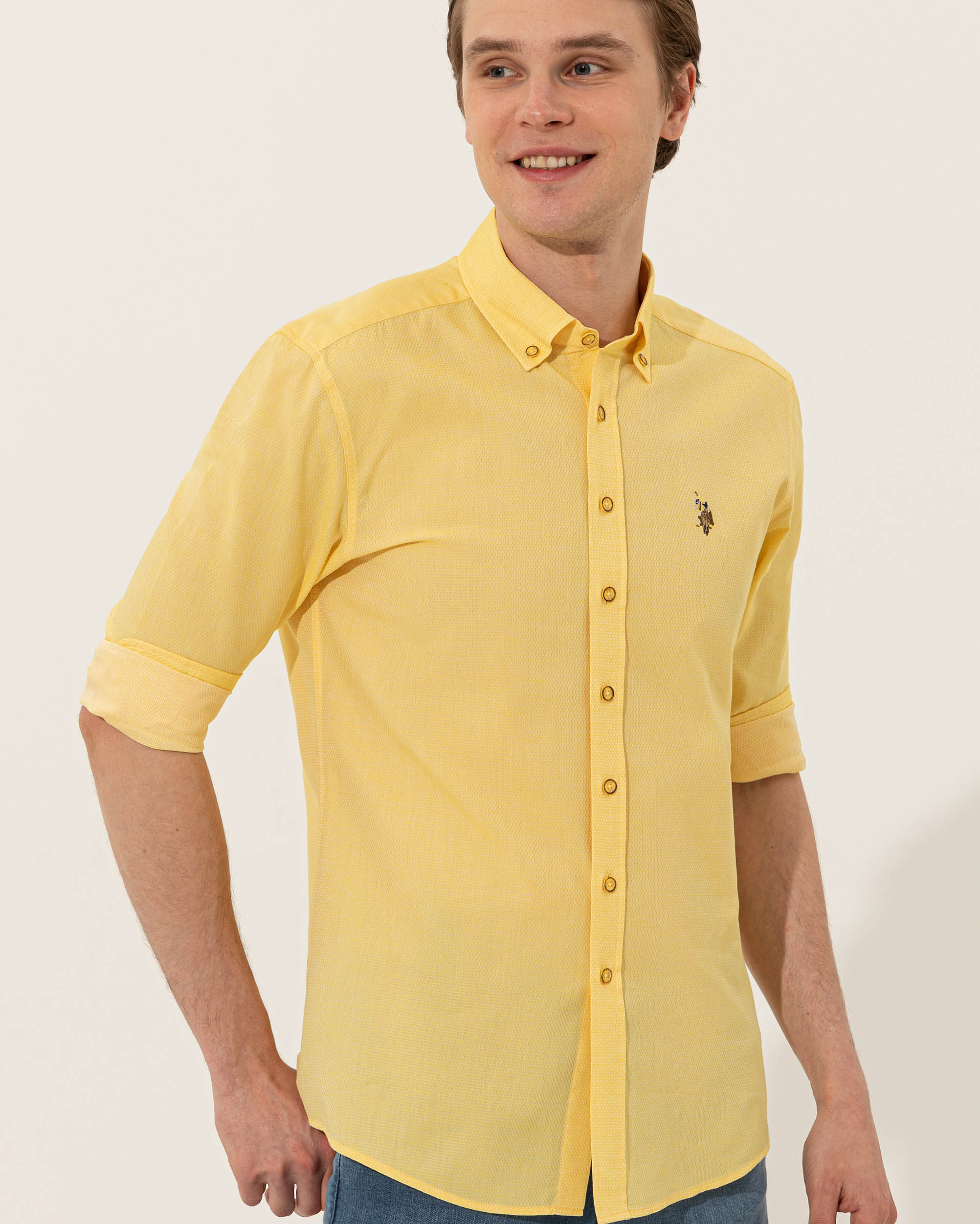 Yellow Shirt Long Sleeve U.S. Polo Assn.