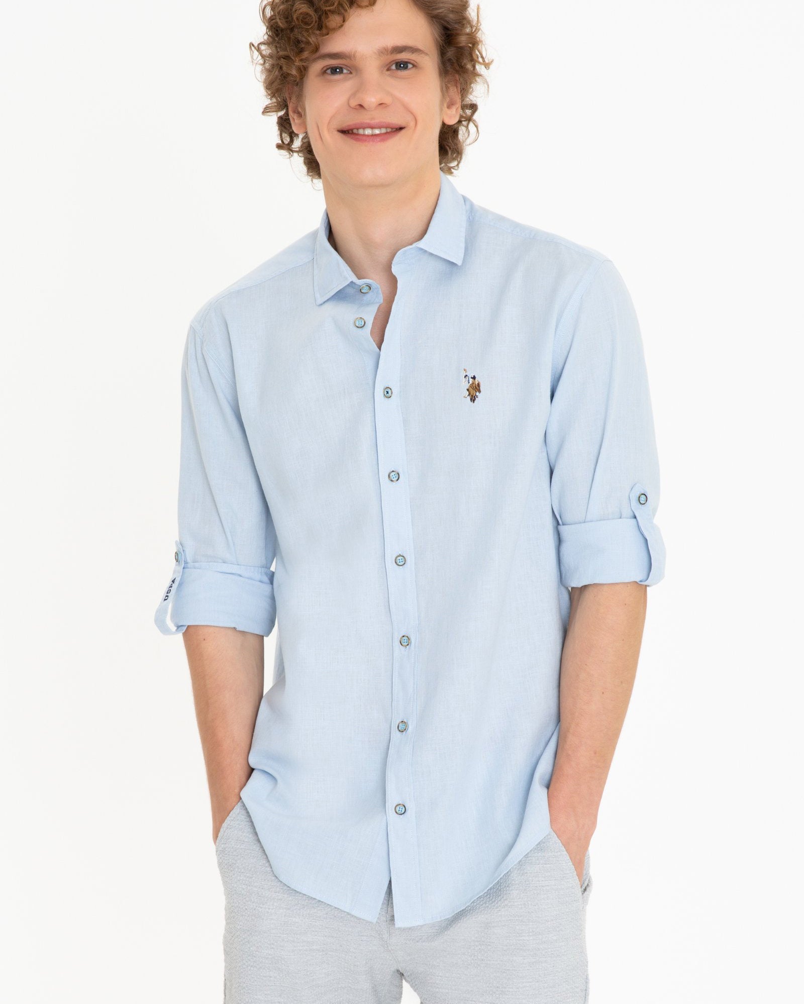 Light Blue Shirt Long Sleeve U.S. Polo Assn.