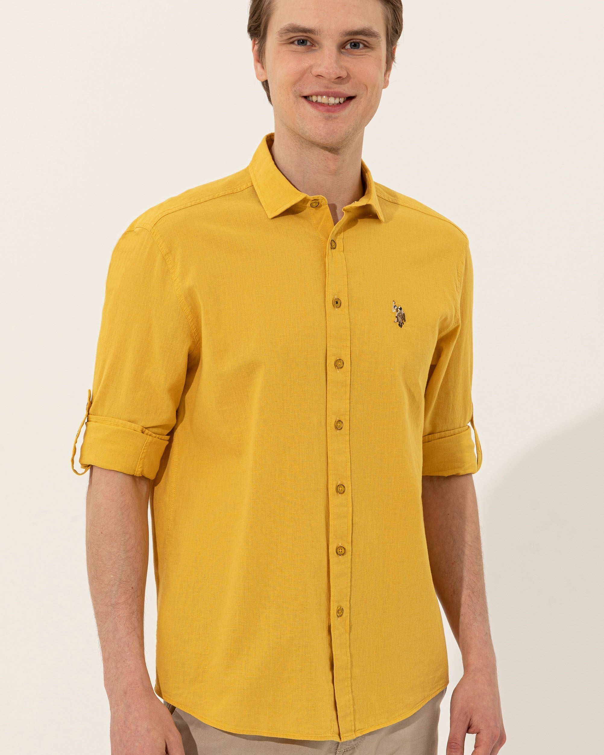 Yellow Shirt Long Sleeve U.S. Polo Assn.