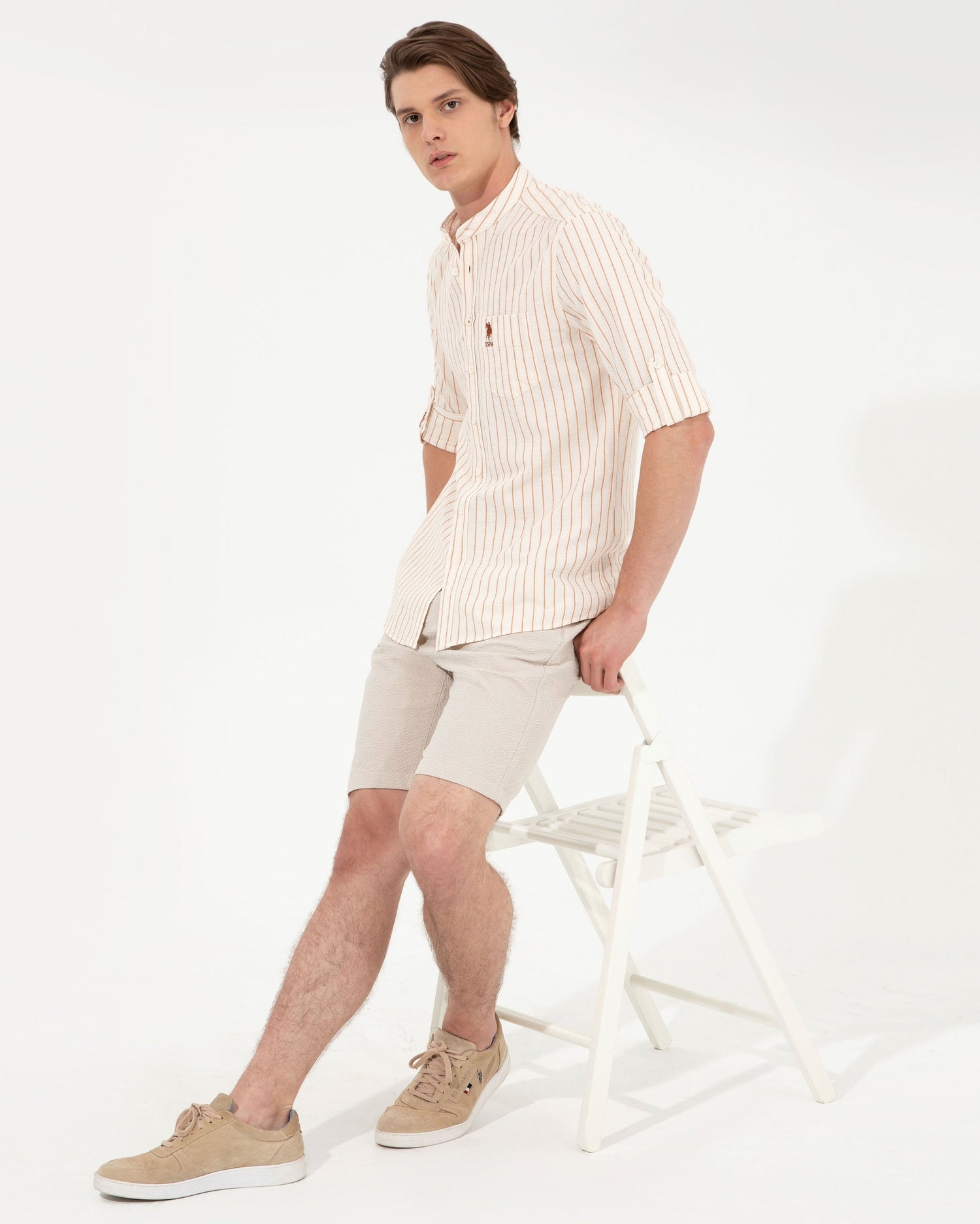 Beige Shirt Long Sleeve U.S. Polo Assn.