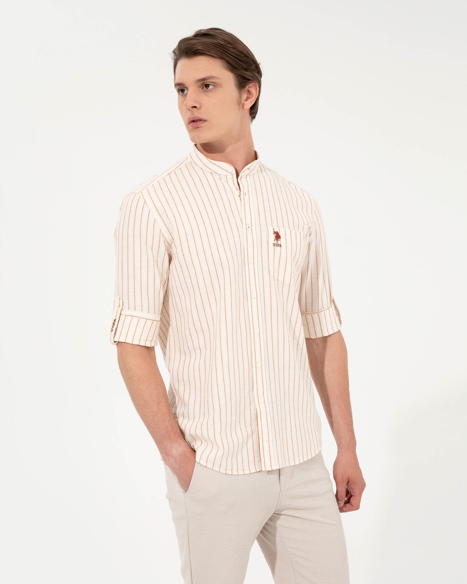 Beige Shirt Long Sleeve U.S. Polo Assn.