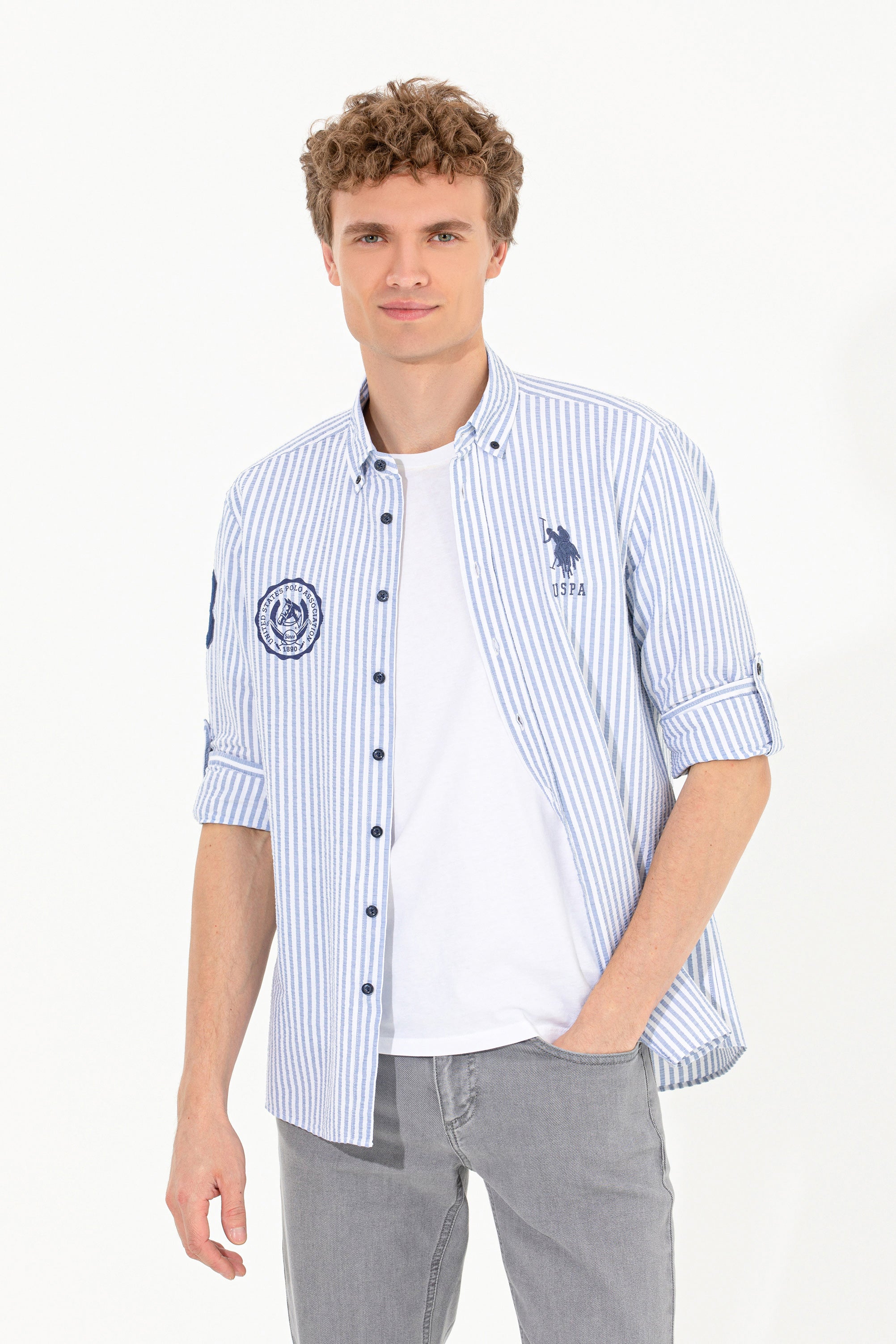 Light Blue Shirt Long Sleeve U.S. Polo Assn.